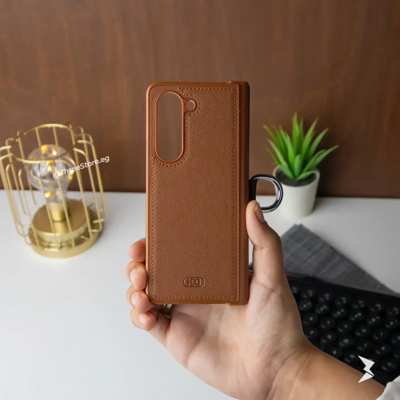 HDD Ring Leather Case Samsung Z Fold 5 - Three