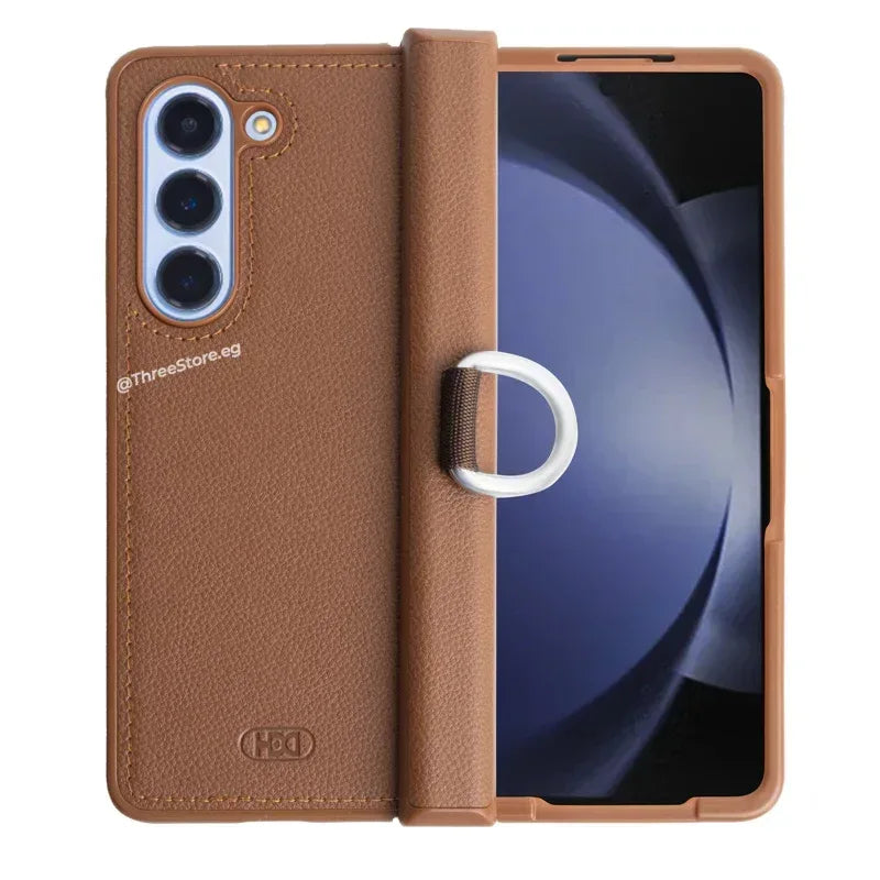 HDD Ring Leather Case Samsung Z Fold 5 - Three