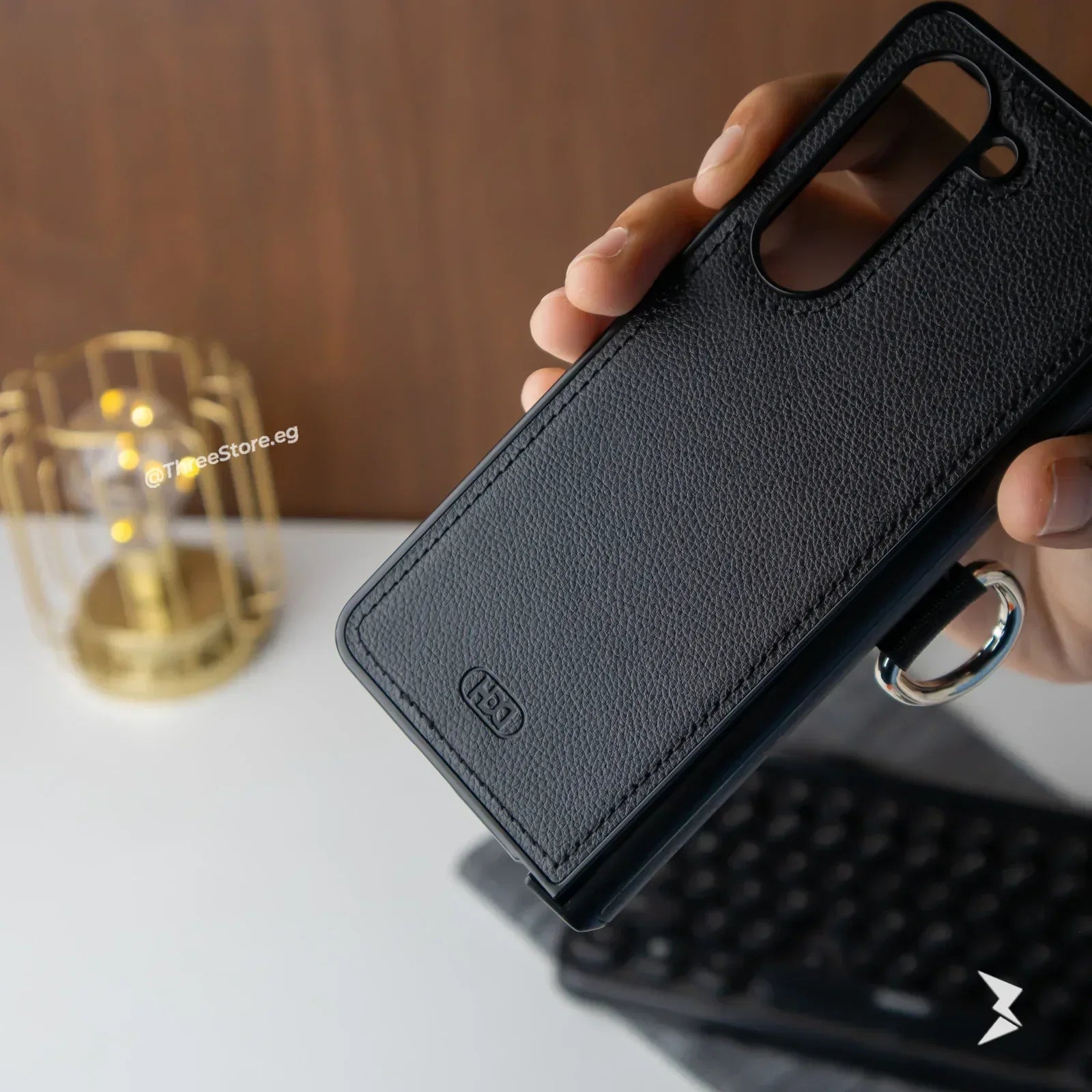 HDD Ring Leather Case Samsung Z Fold 5 - Three