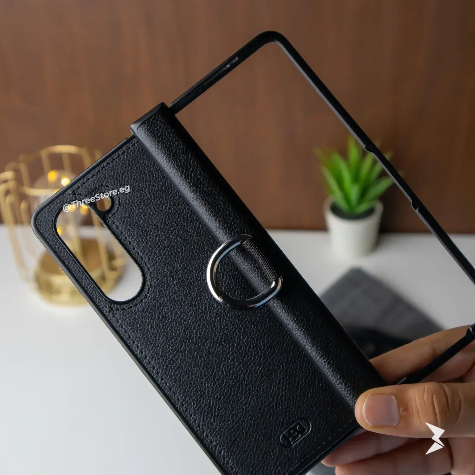 HDD Ring Leather Case Samsung Z Fold 5 - Three