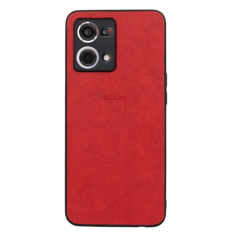 Leather Camera Protection Case Oppo Reno 7 4G / Reno 8 4G - Three
