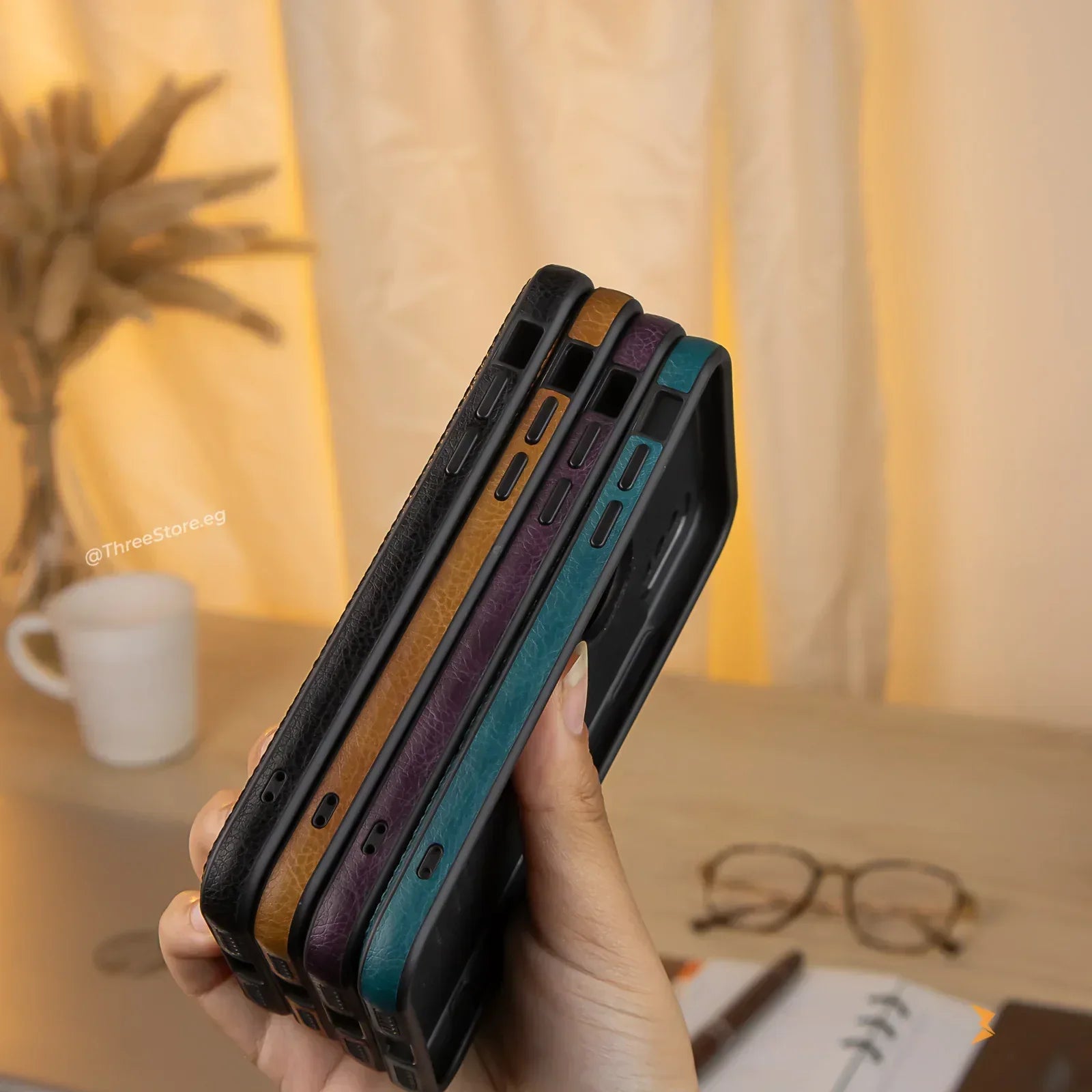 Prato Leather Case iPhone X - Three