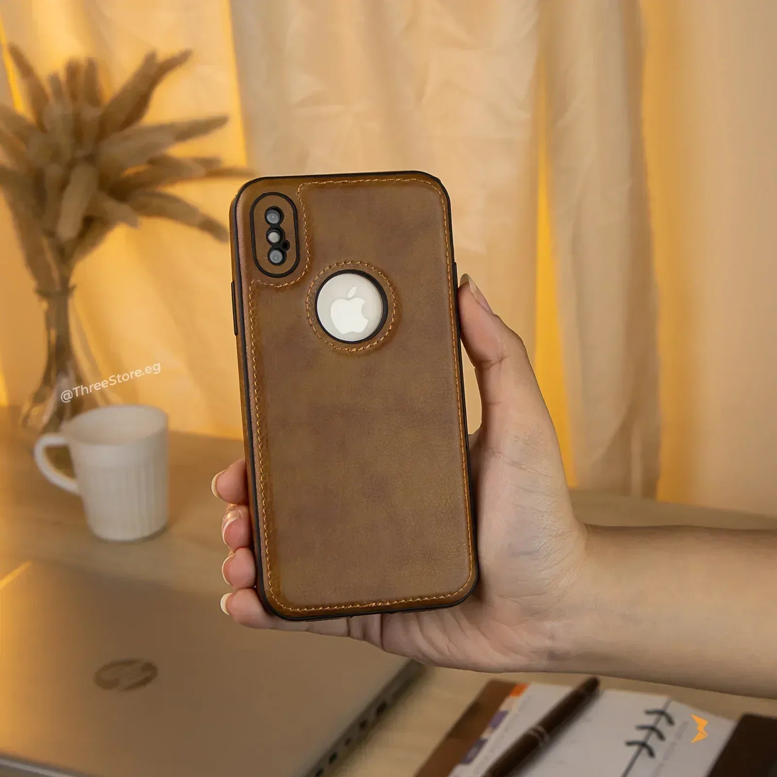 Prato Leather Case iPhone X - Three