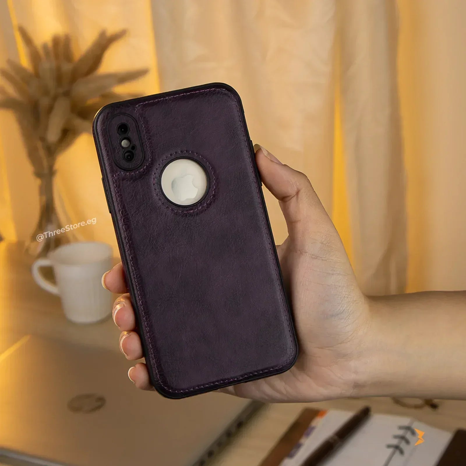Prato Leather Case iPhone X - Three