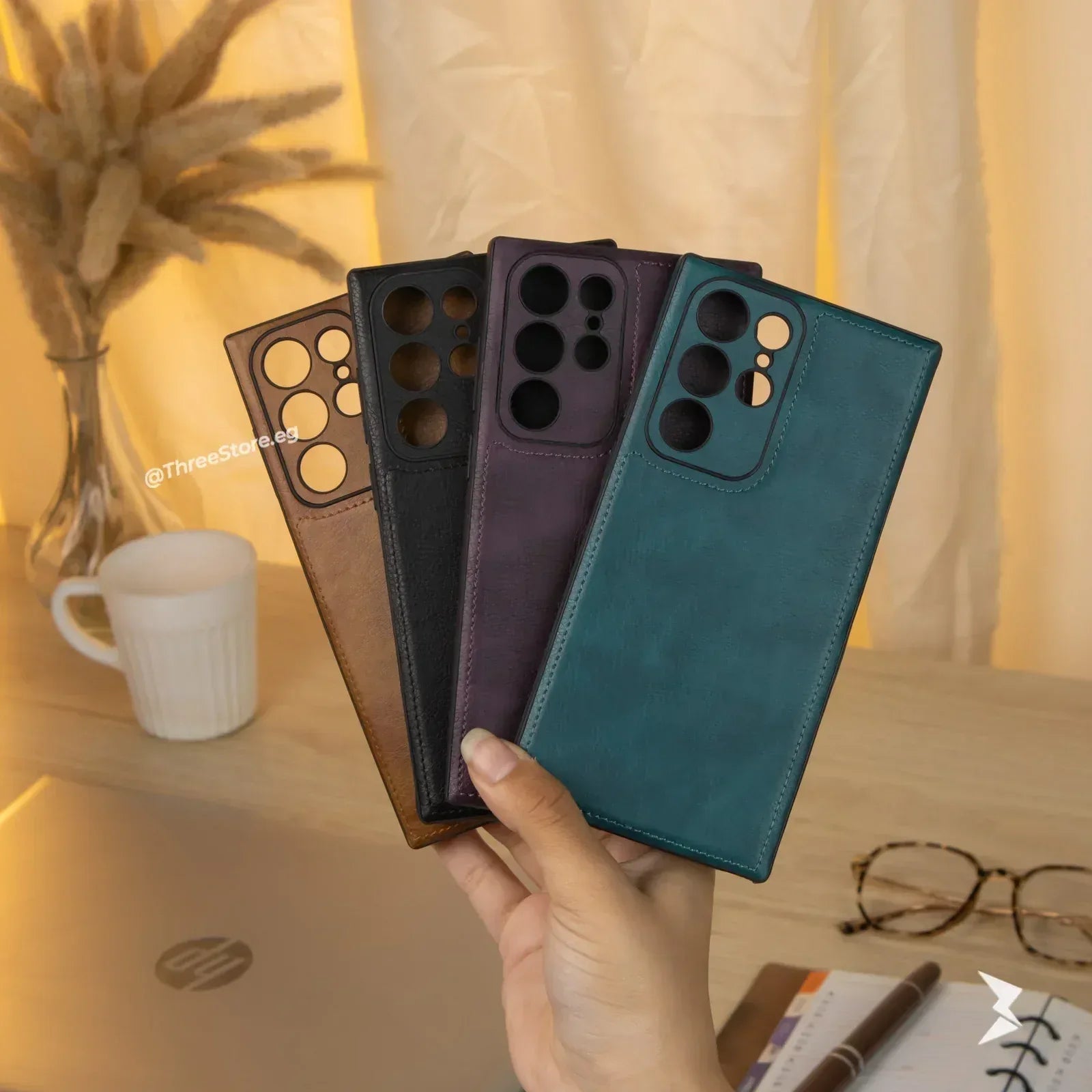 Prato Leather Case Samsung S22 Ultra - Three