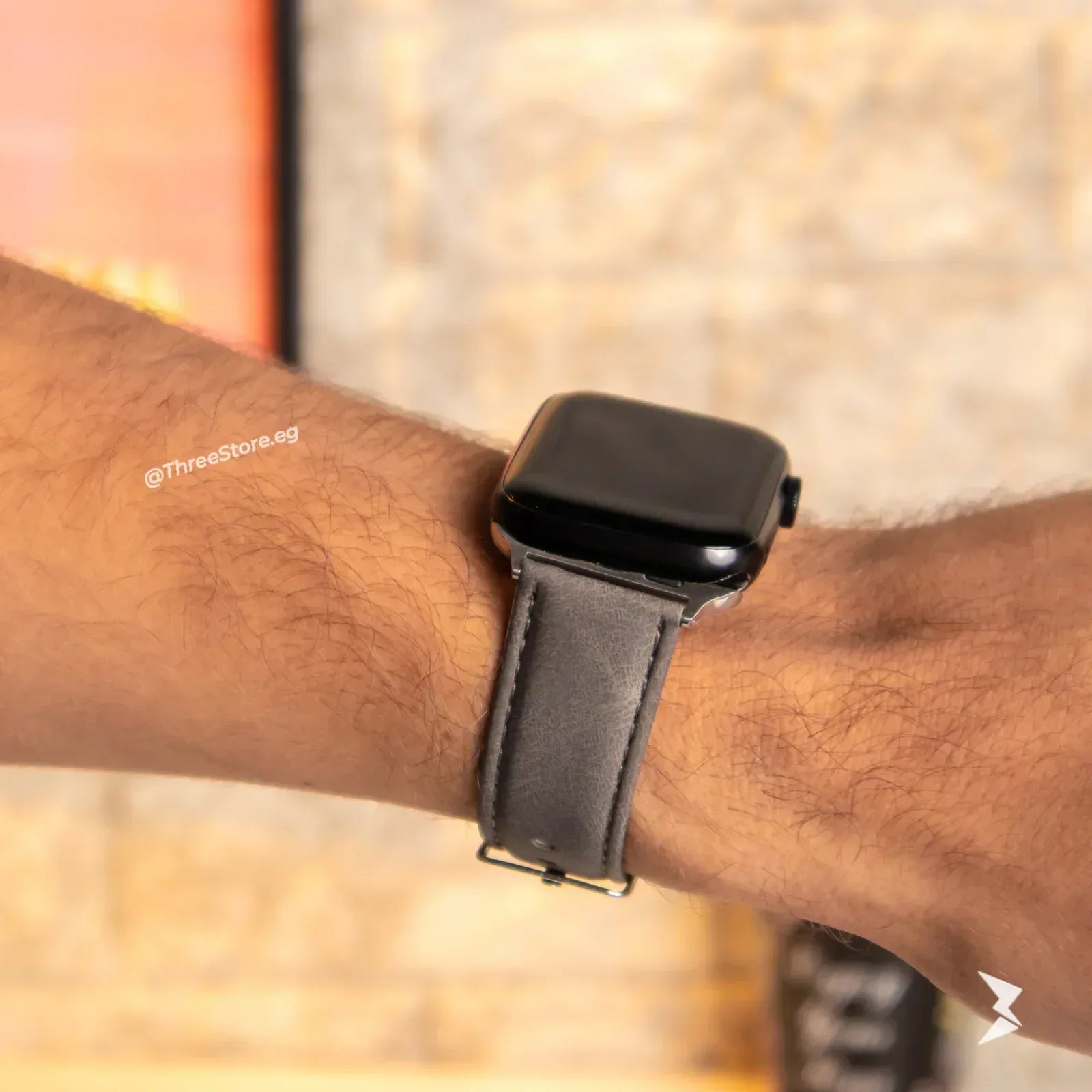 Stitch Leather Band For Apple Watch - Three