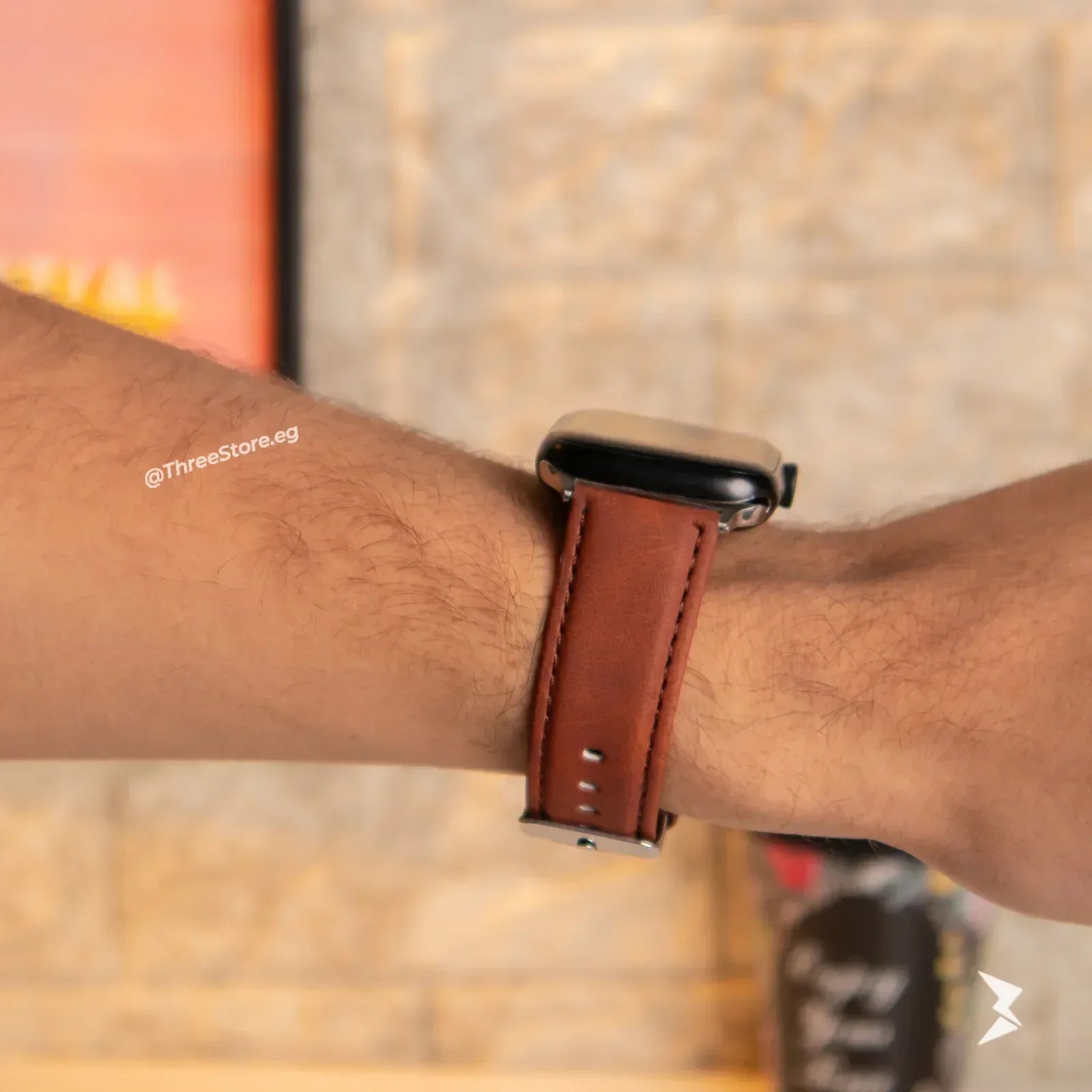 Stitch Leather Band For Apple Watch - Three