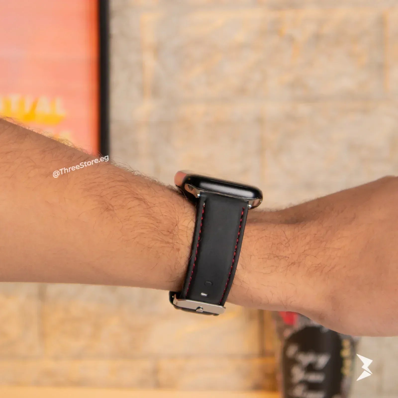 Stitch Leather Band For Apple Watch - Three