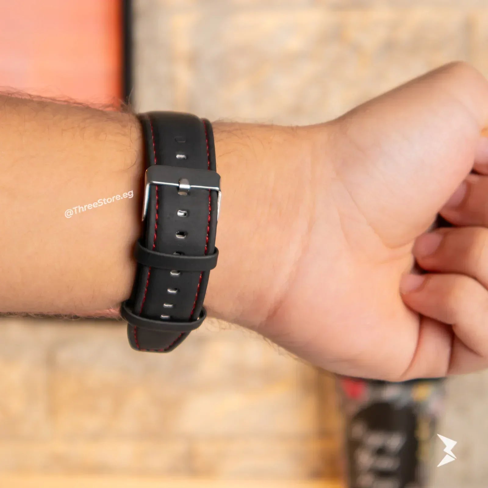 Stitch Leather Band For Apple Watch - Three