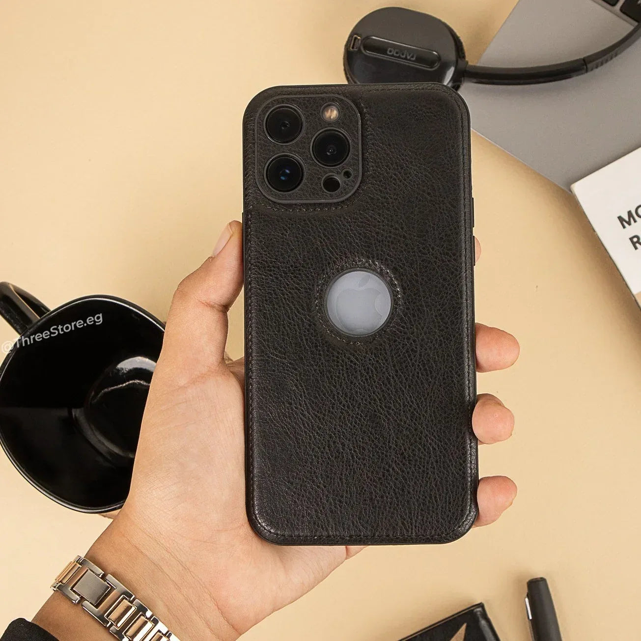Prato Leather Case iPhone 12 Pro - Three