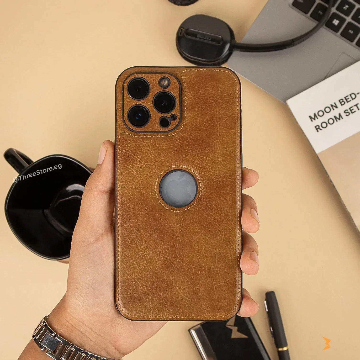 Prato Leather Case iPhone 11 Pro Max - Three