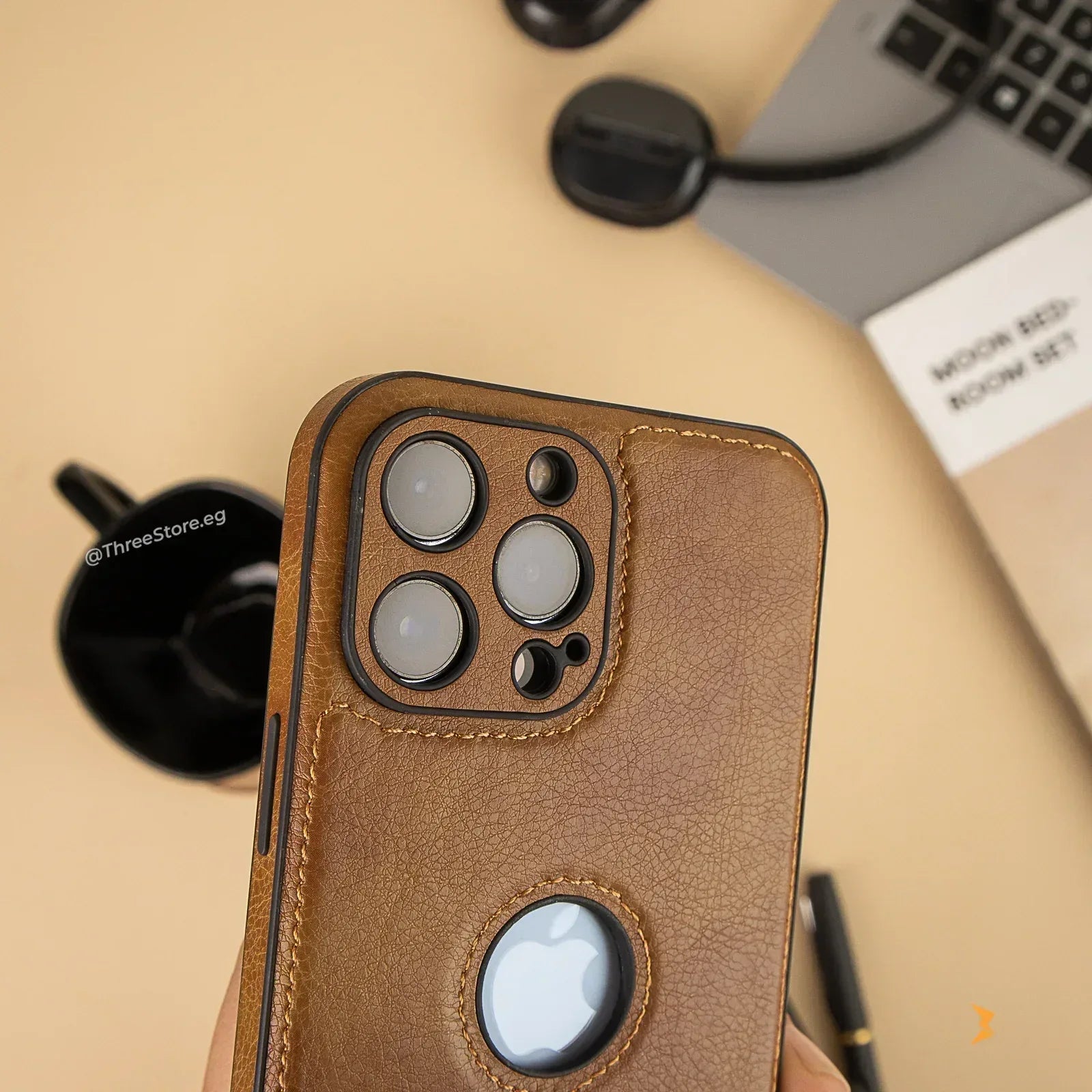 Prato Leather Case iPhone 14 Pro Max - Three