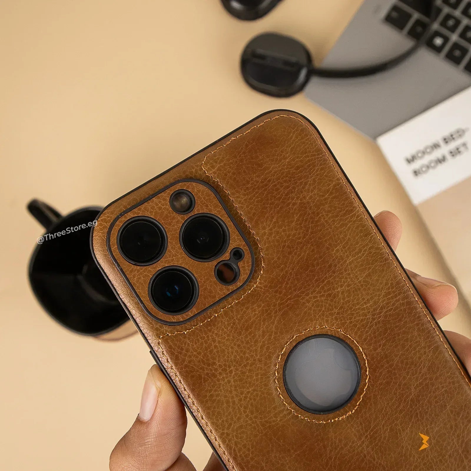 Prato Leather Case iPhone 14 Pro Max - Three