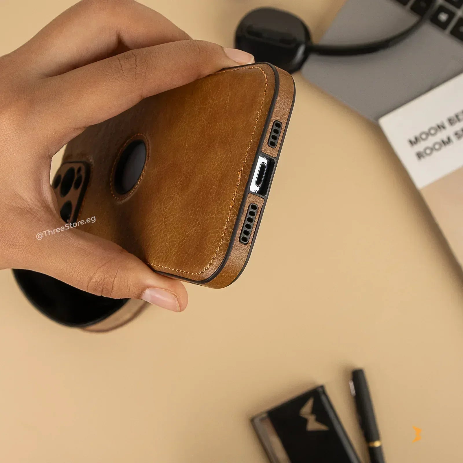 Prato Leather Case iPhone 14 Pro Max - Three