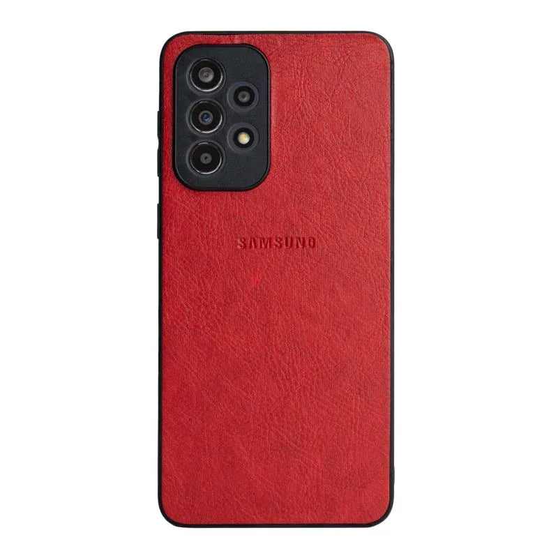 Leather Camera Protection Case Samsung A73 - Three