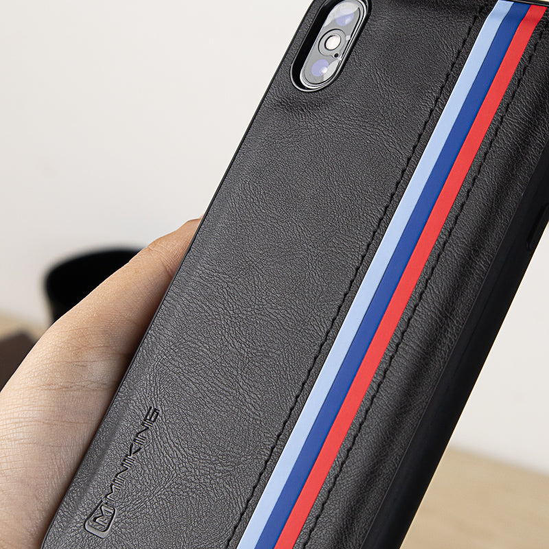 Minking Flag Leather Case iPhone X Max