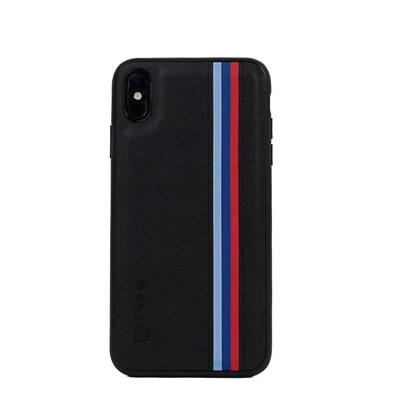 Minking Flag Leather Case iPhone X Max - Three