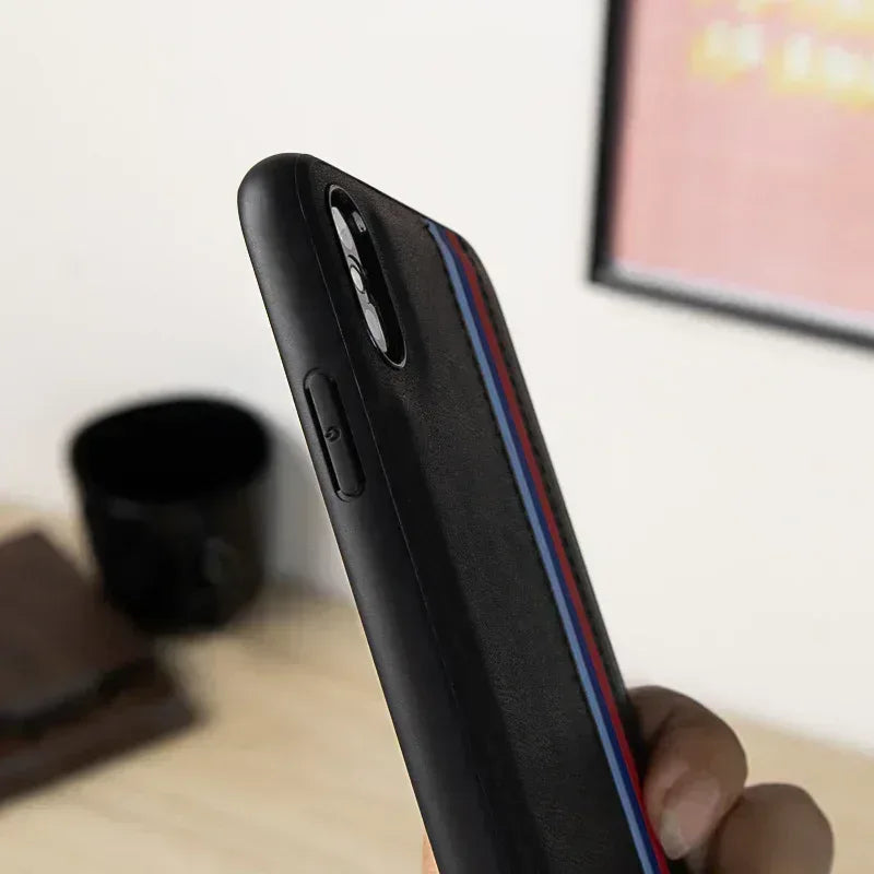 Minking Flag Leather Case iPhone X - Three