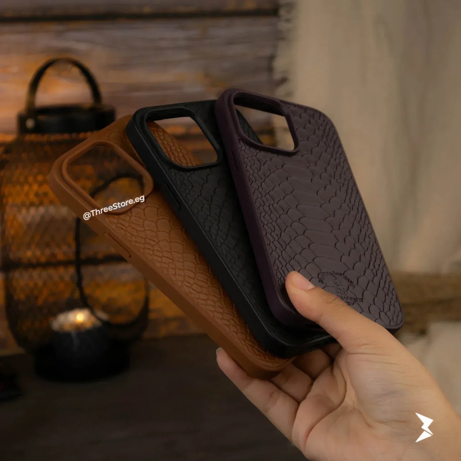 Skin Alligator Leather Case iPhone 13 Pro Max - Three