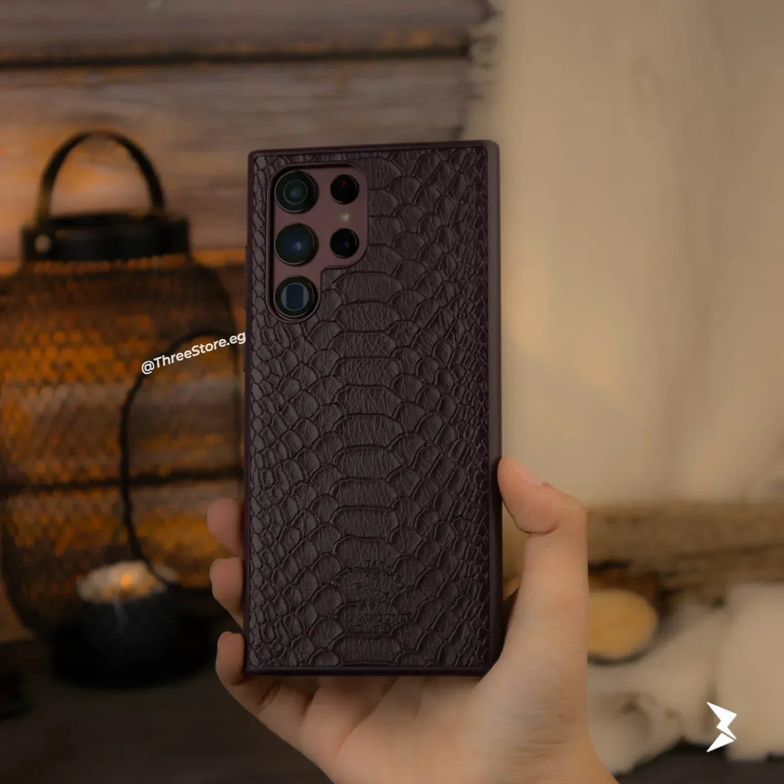 Skin Alligator Leather Case Samsung S22 Ultra - Three