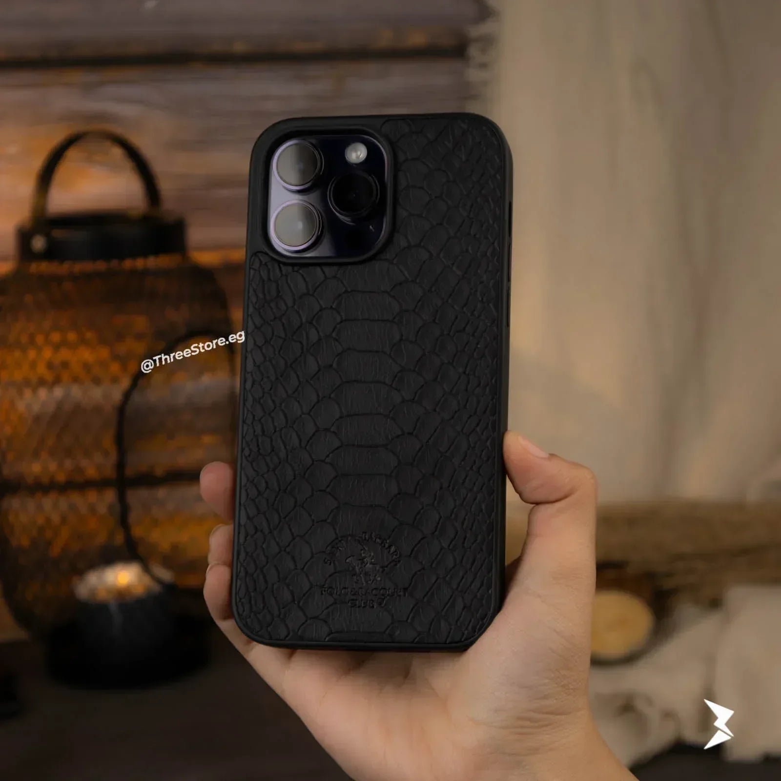Skin Alligator Leather Case iPhone 14 Pro Max - Three
