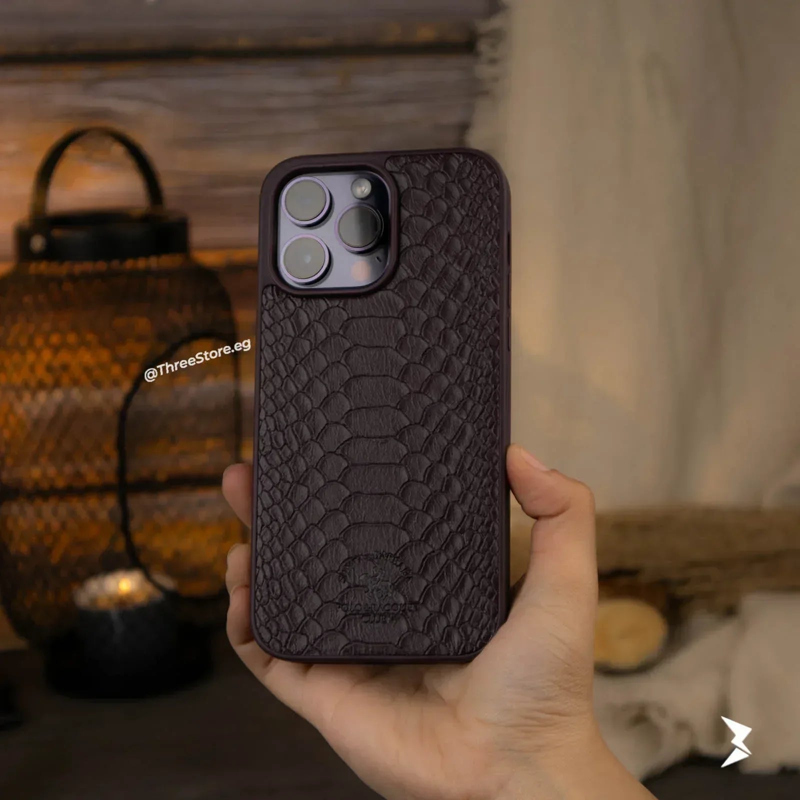 Skin Alligator Leather Case iPhone 13 Pro Max - Three