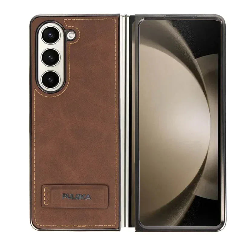Puloka Handicrafts Leather Case Samsung Z Fold 5 - Three