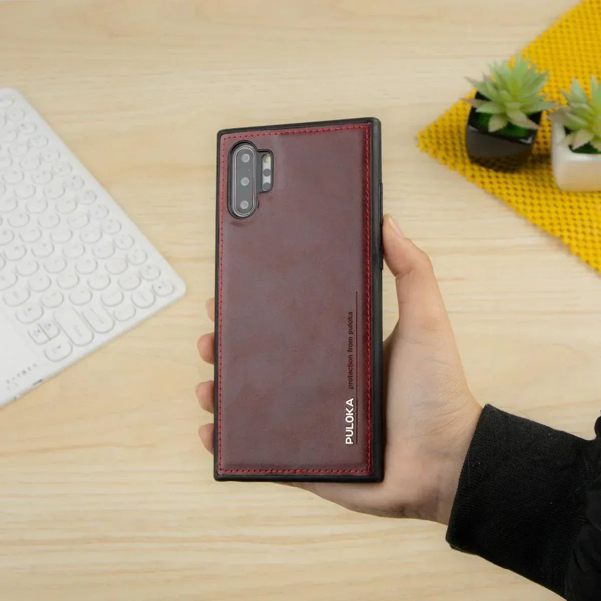 Puloka Leather Case Samsung Note 10 Plus - Three