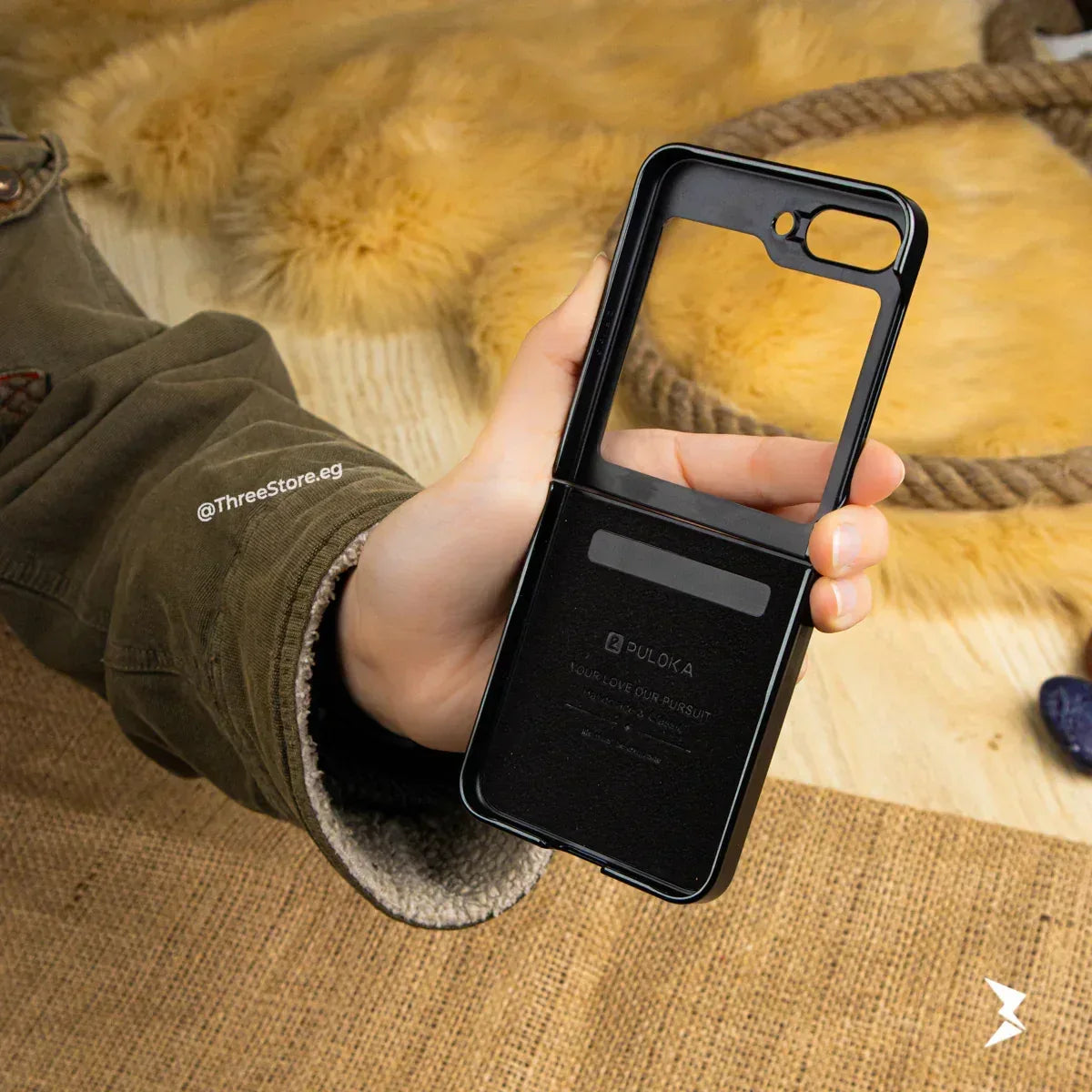 Puloka Handicrafts Leather Case Samsung Z Flip 5 - Three