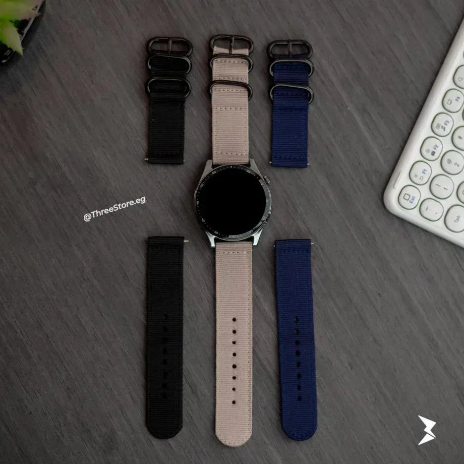 Nylon NATO Watch Band 22mm - Three