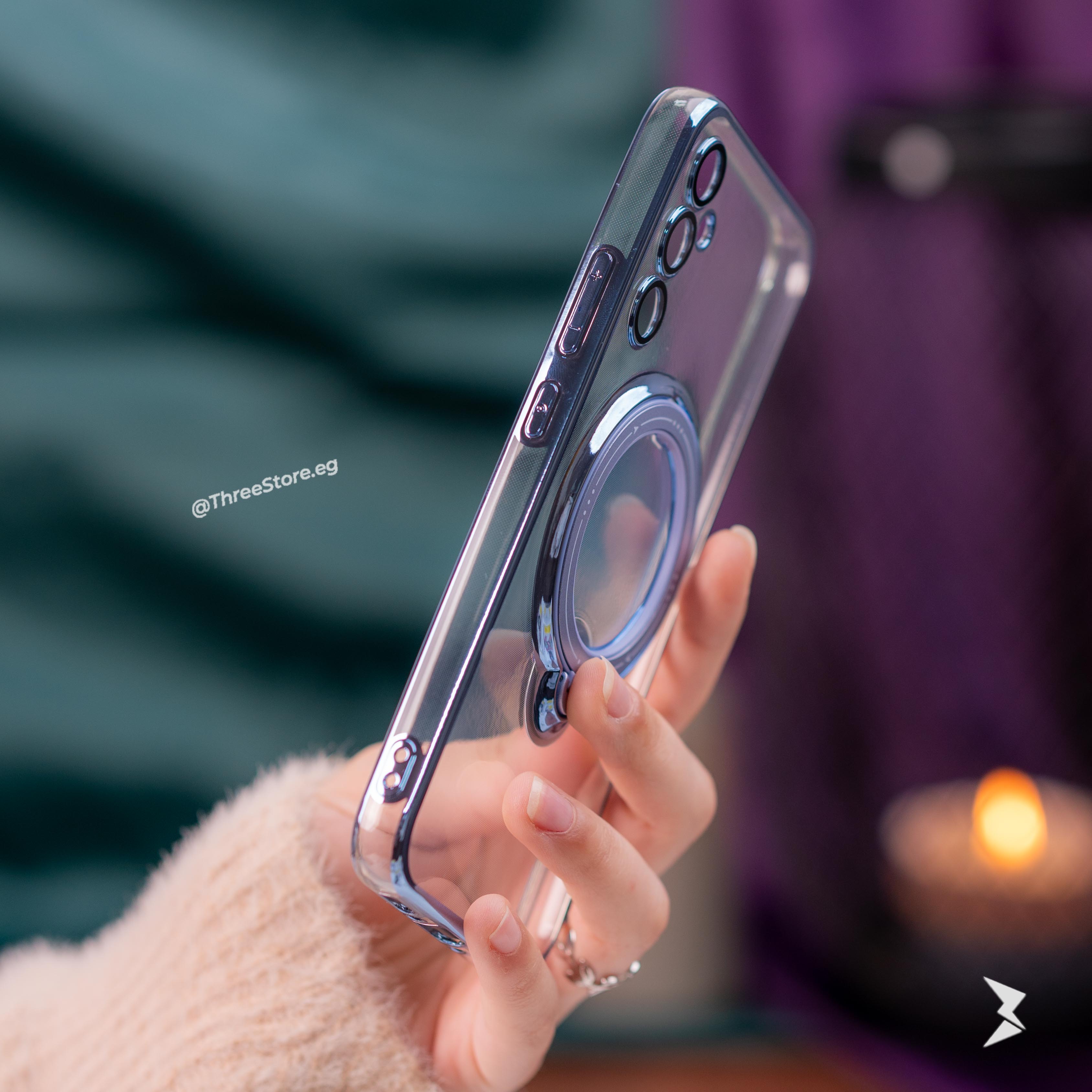 هاتف Samsung A54 الخاص بك مع جراب Magsafe الشفاف المزودة بحامل لمساعدتك للمشاهدة بزواية مريحه لك