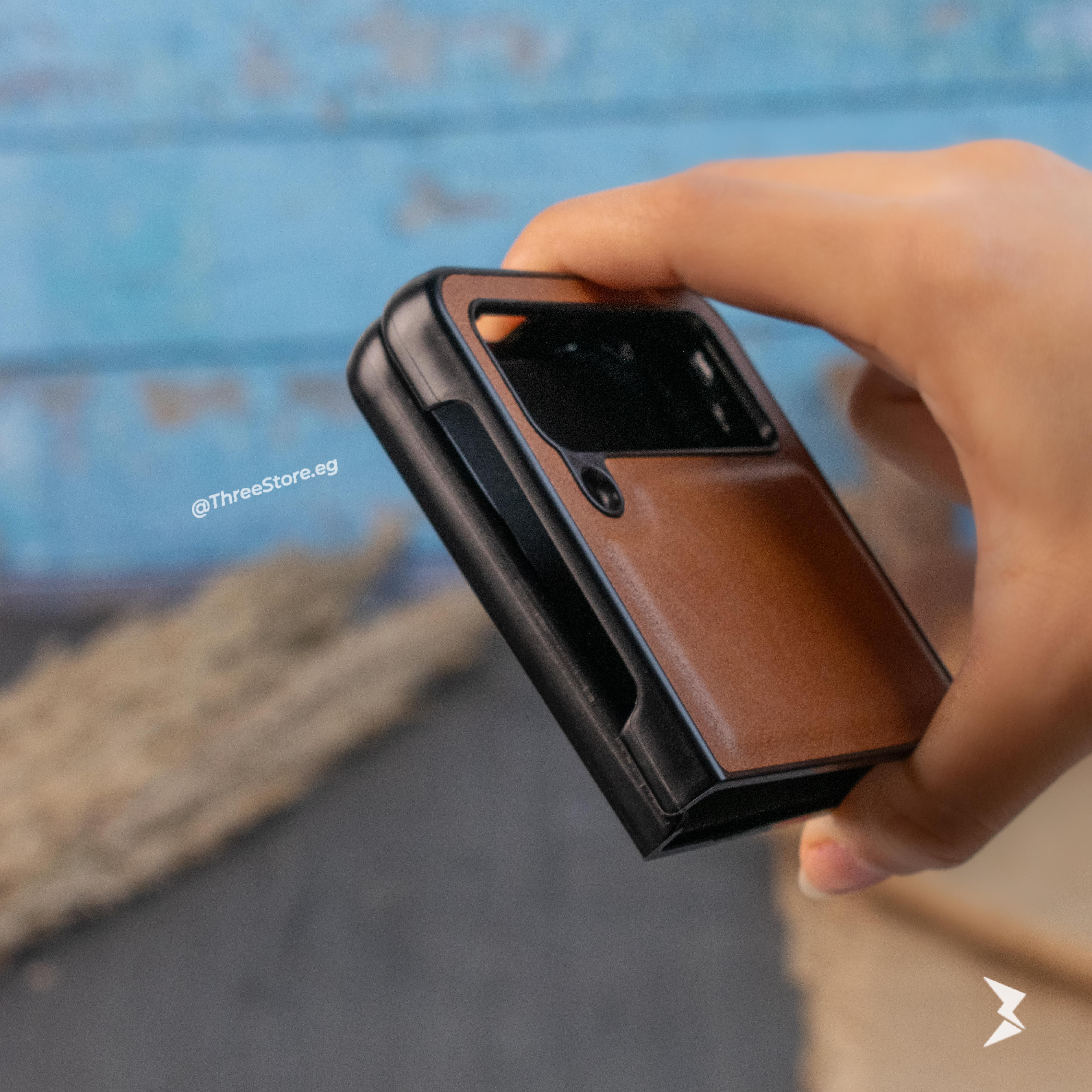 Slim leather Case Samsung Z Flip 3 - Three