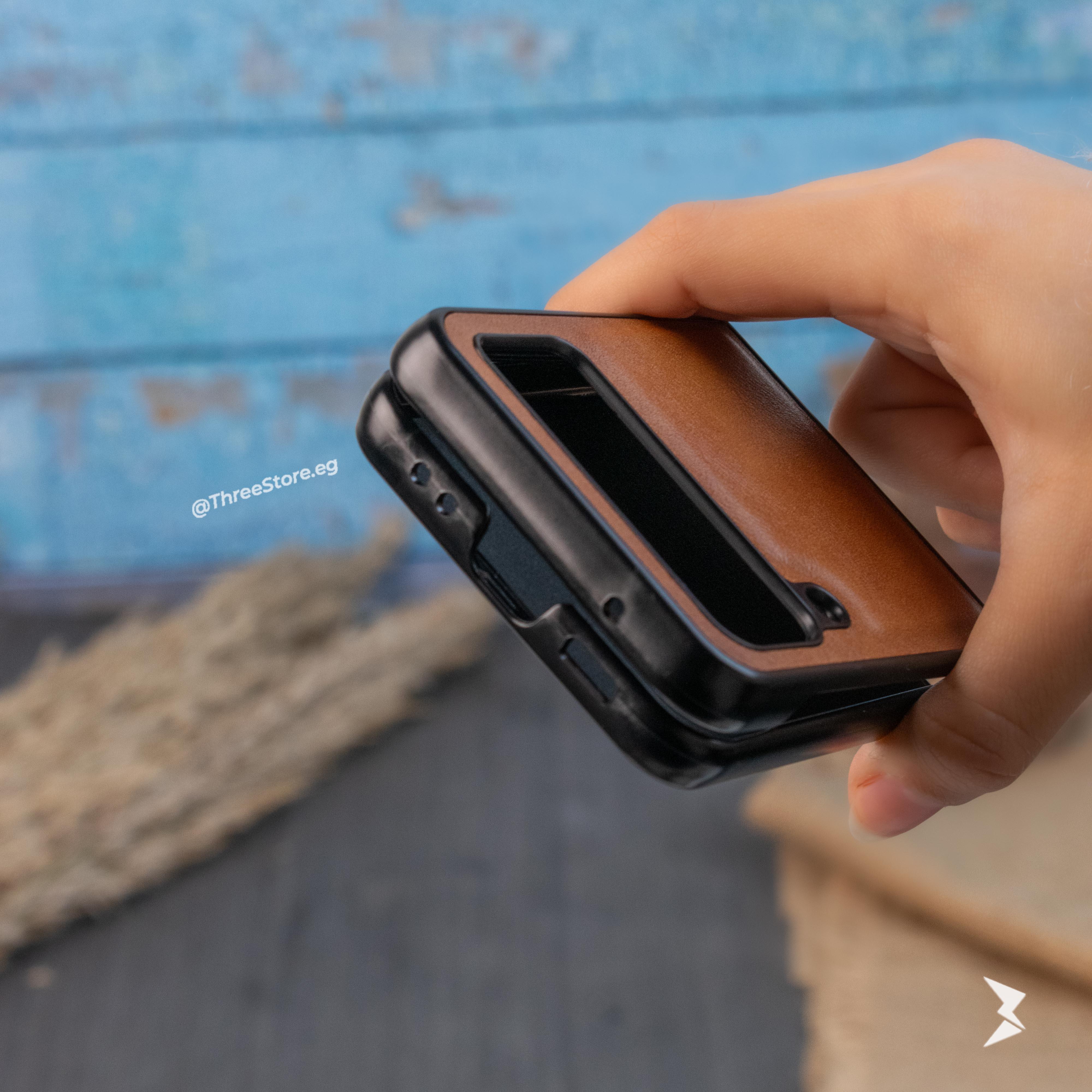 Slim leather Case Samsung Z Flip 3 - Three