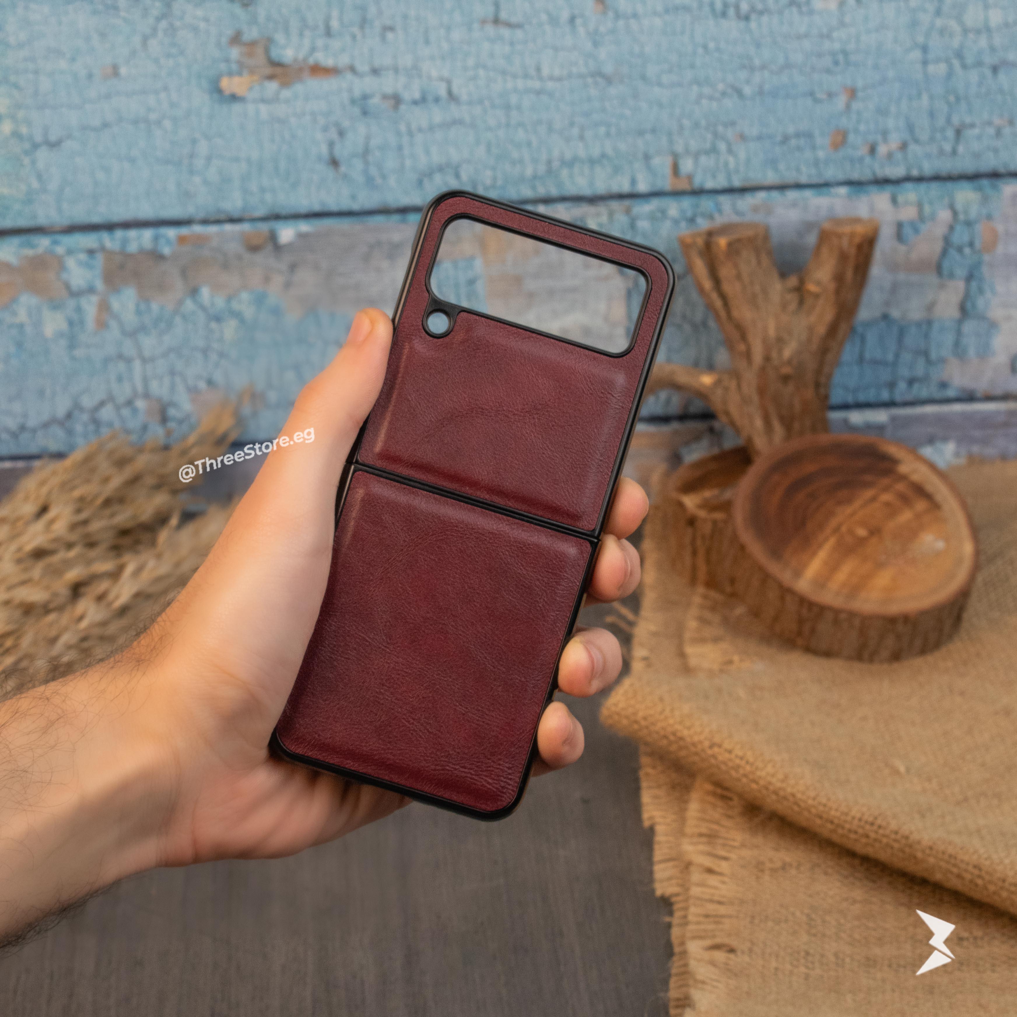 Slim leather Case Samsung Z Flip 3 - Three