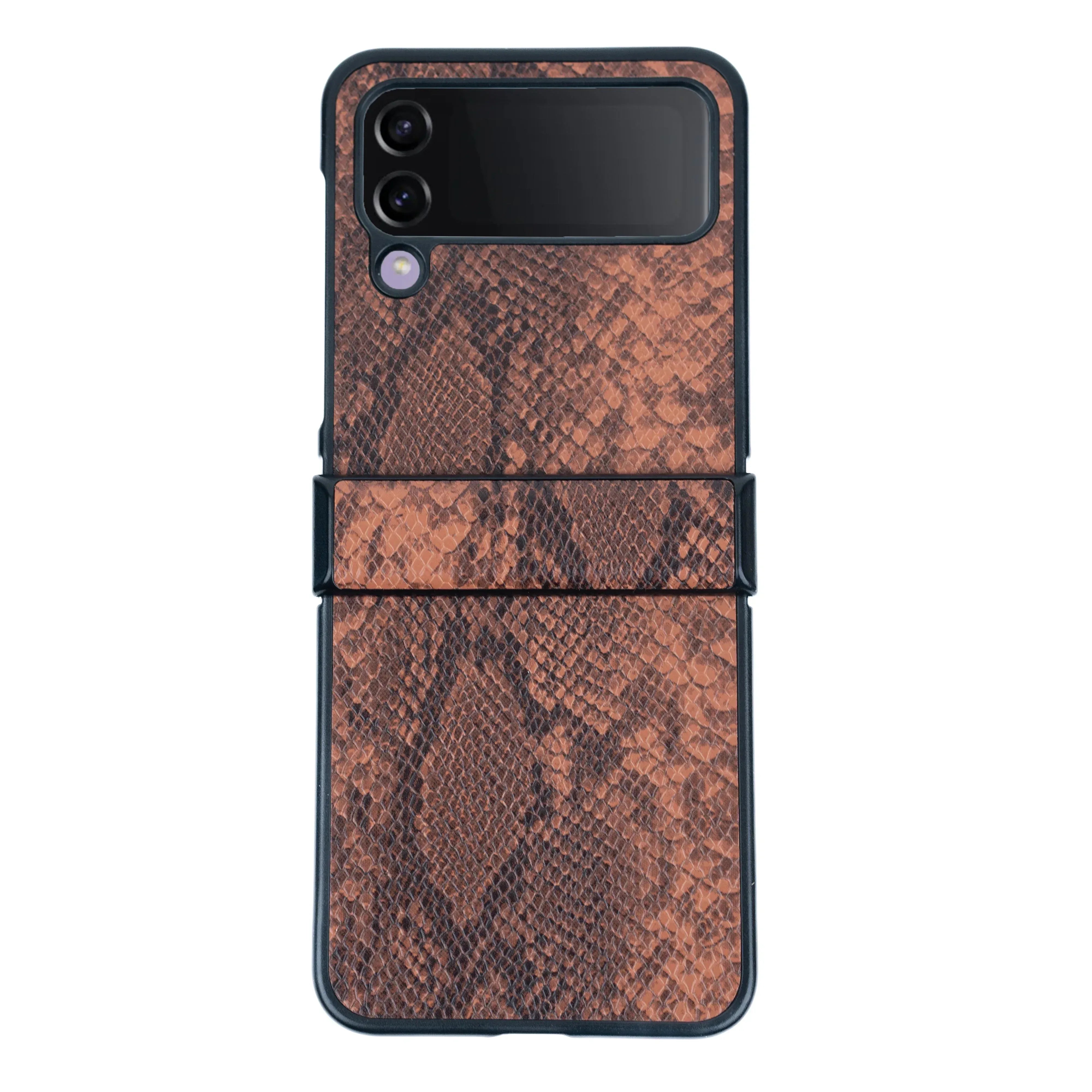 Snake Leather Case Samsung Z Flip 4 - Three