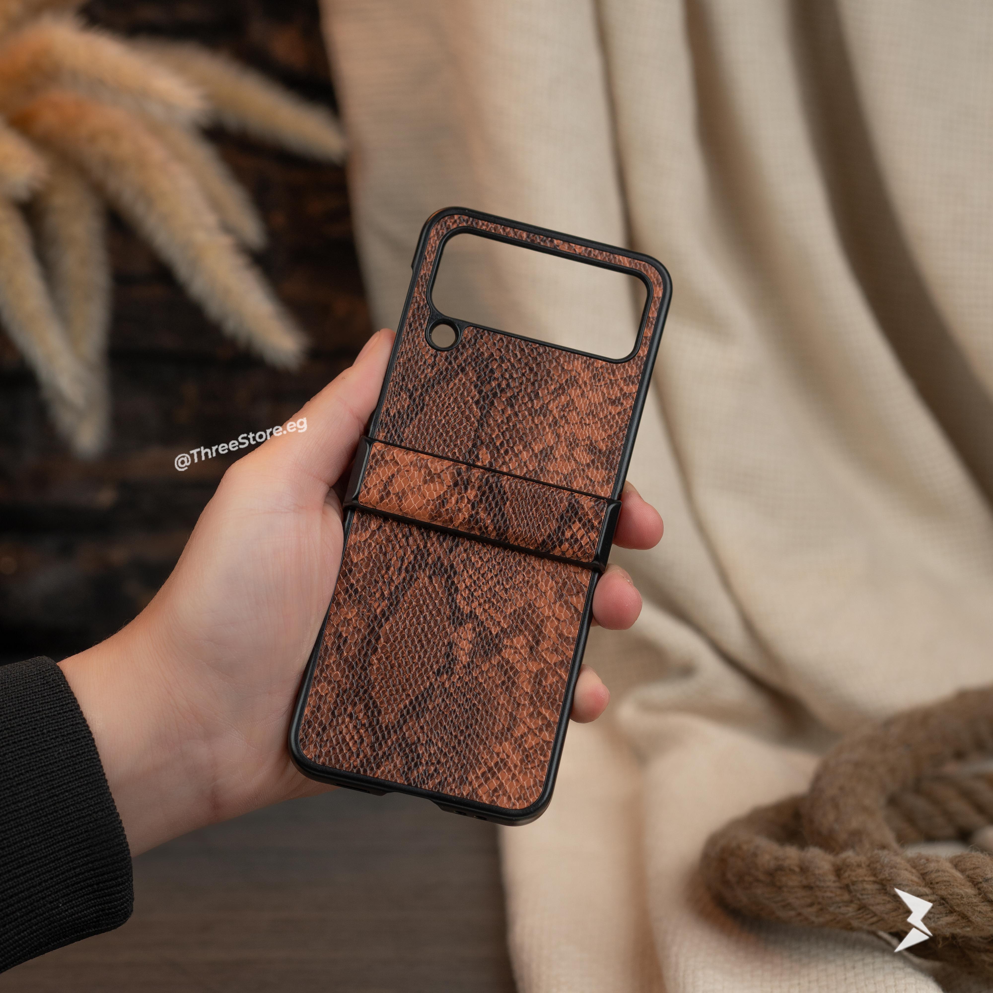 Snake Leather Case Samsung Flip 4