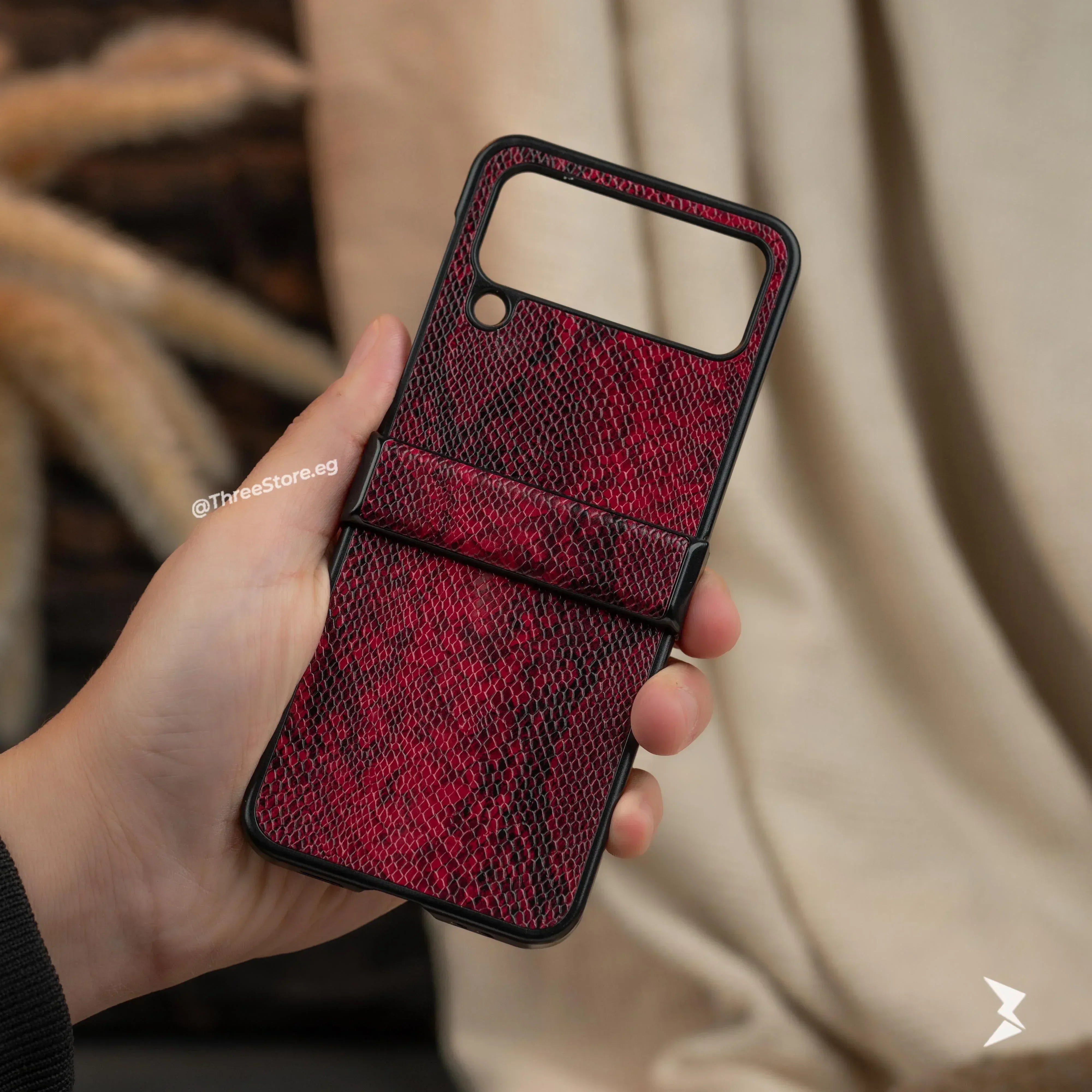 Snake Leather Case Samsung Z Flip 4 - Three