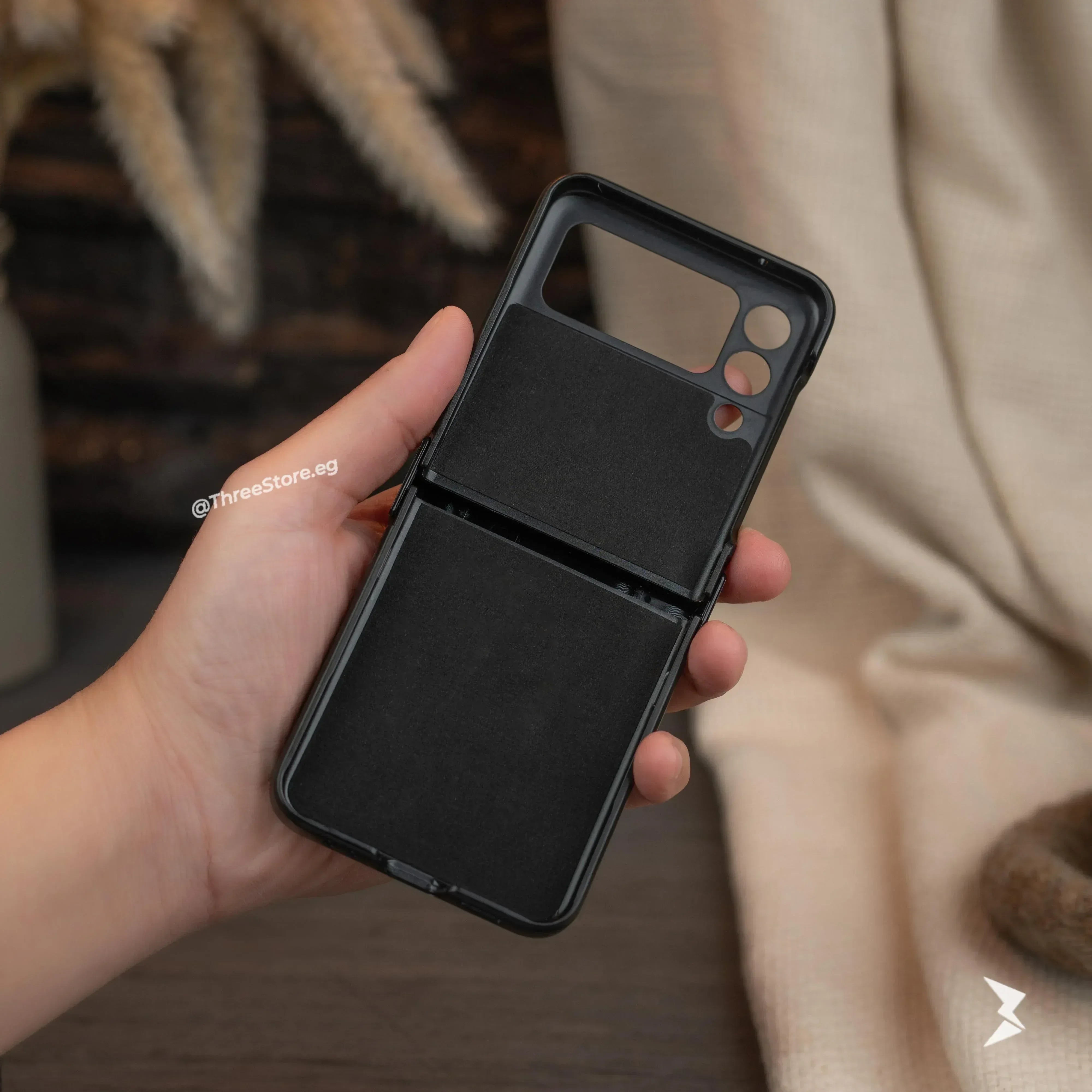 Snake Leather Case Samsung Flip 3 - Three