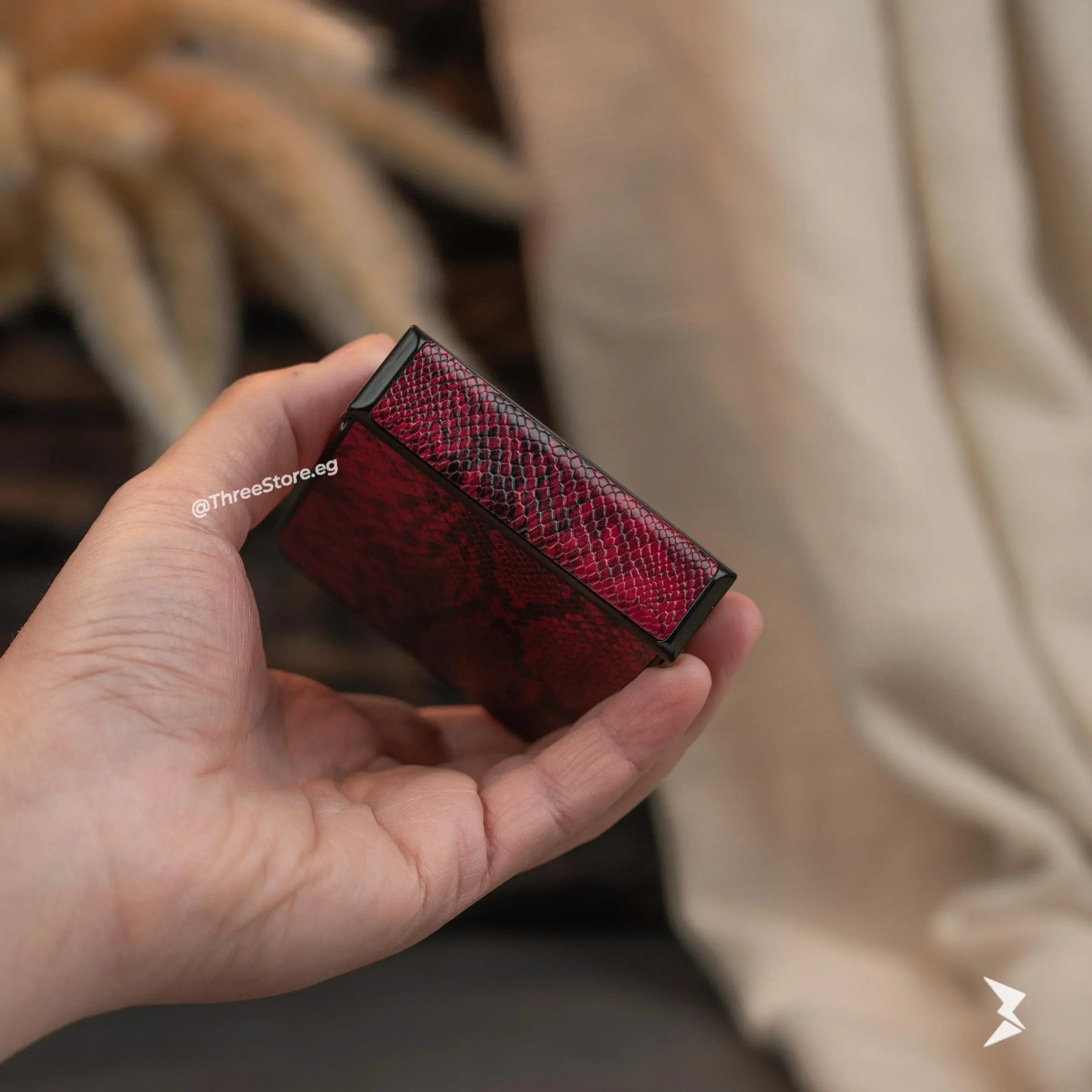 Snake Leather Case Samsung Flip 3 - Three