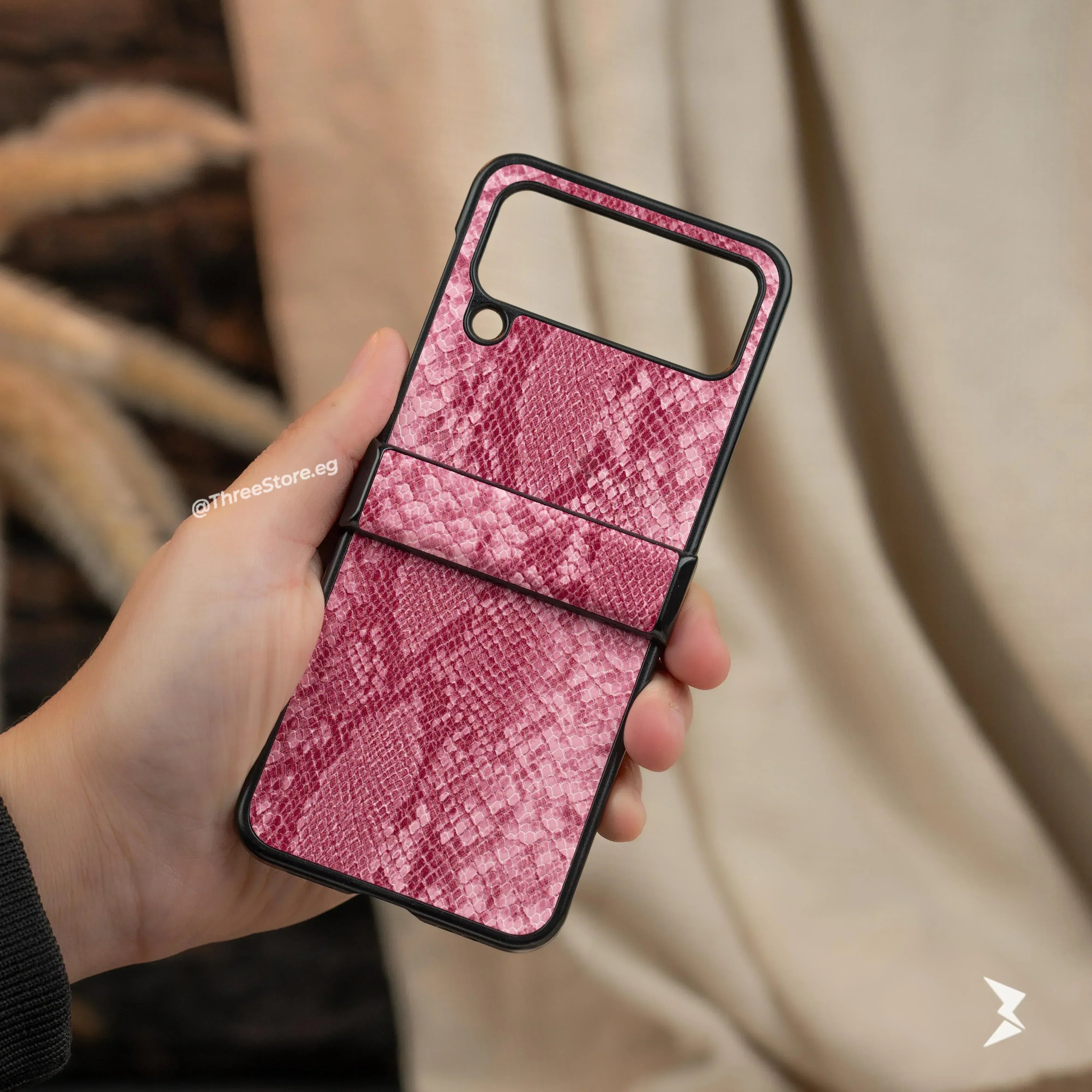 Snake Leather Case Samsung Z Flip 4 - Three