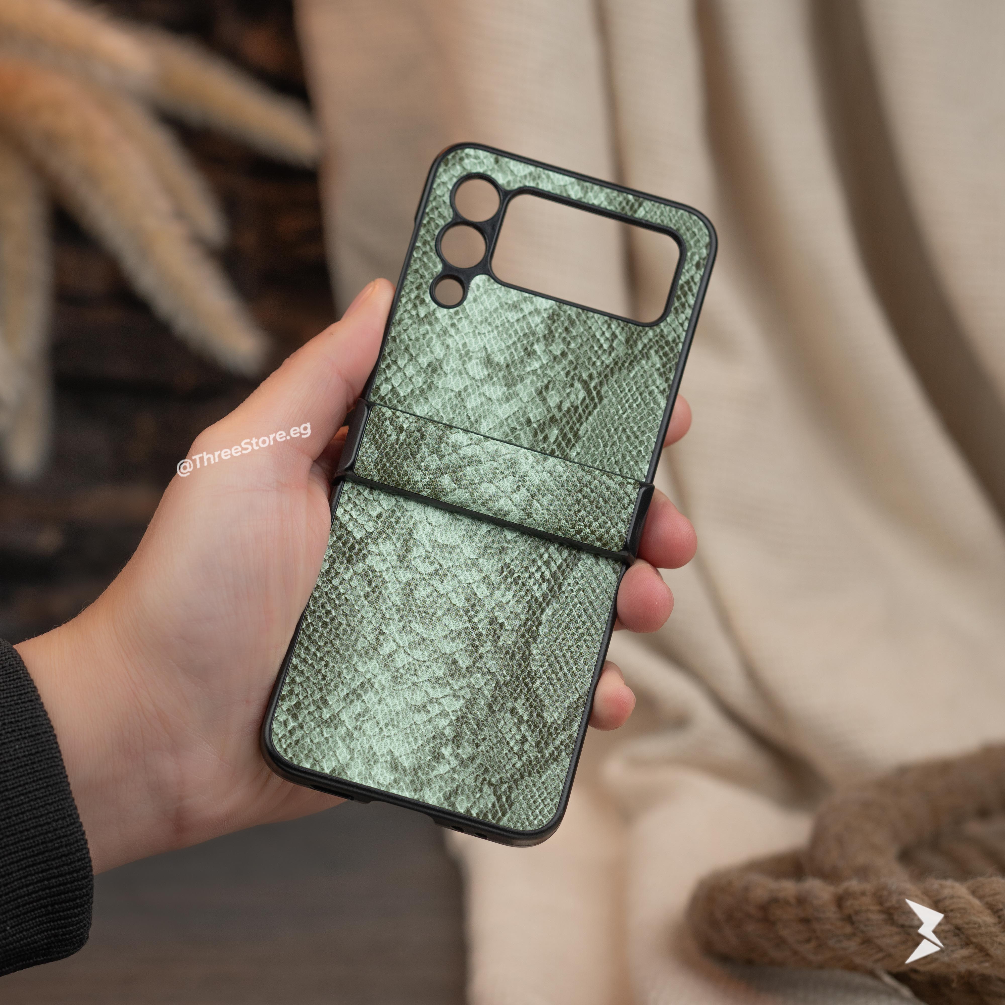 Snake Leather Case Samsung Flip 3
