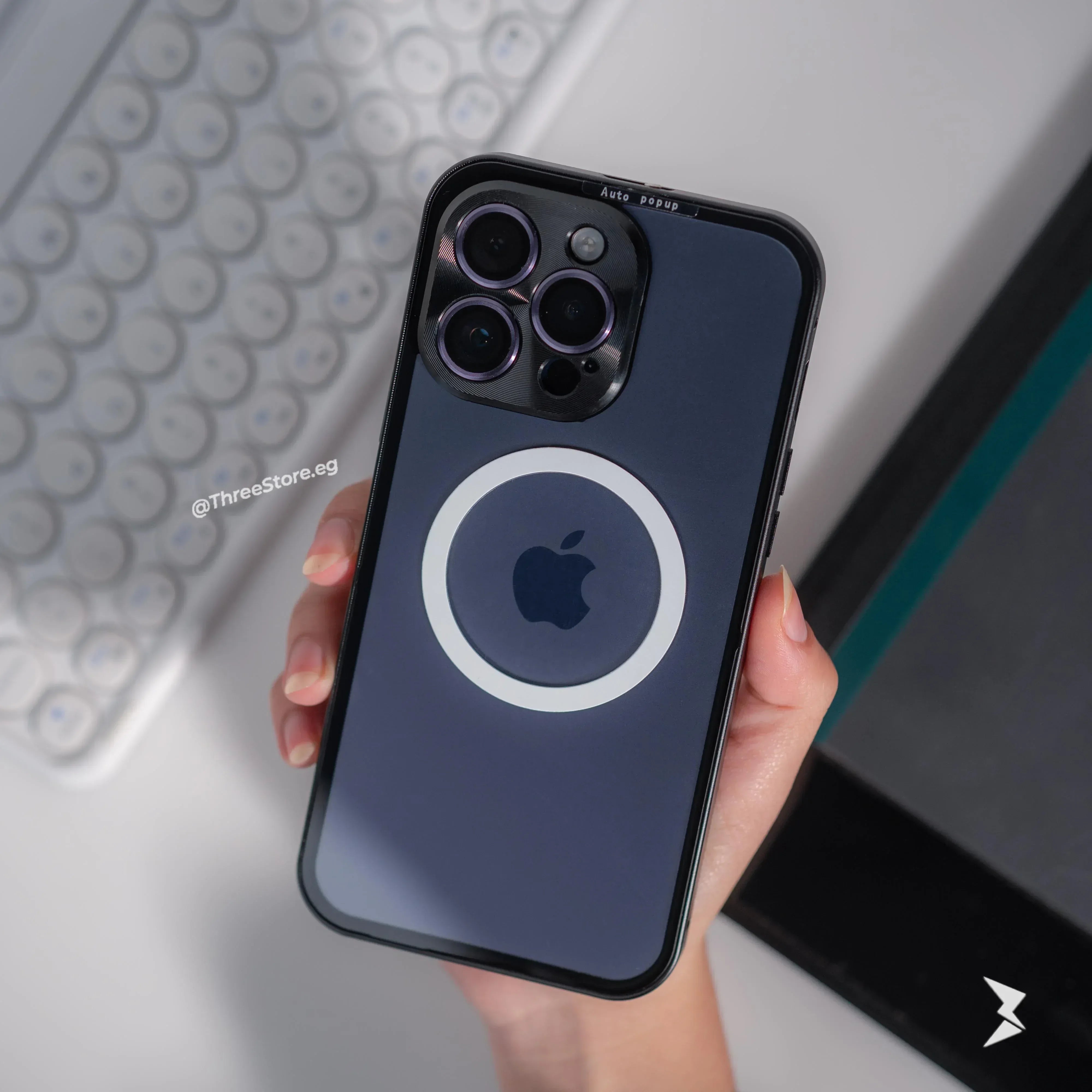 Metal Button Magsafe Case iPhone 12 Pro Max - Three