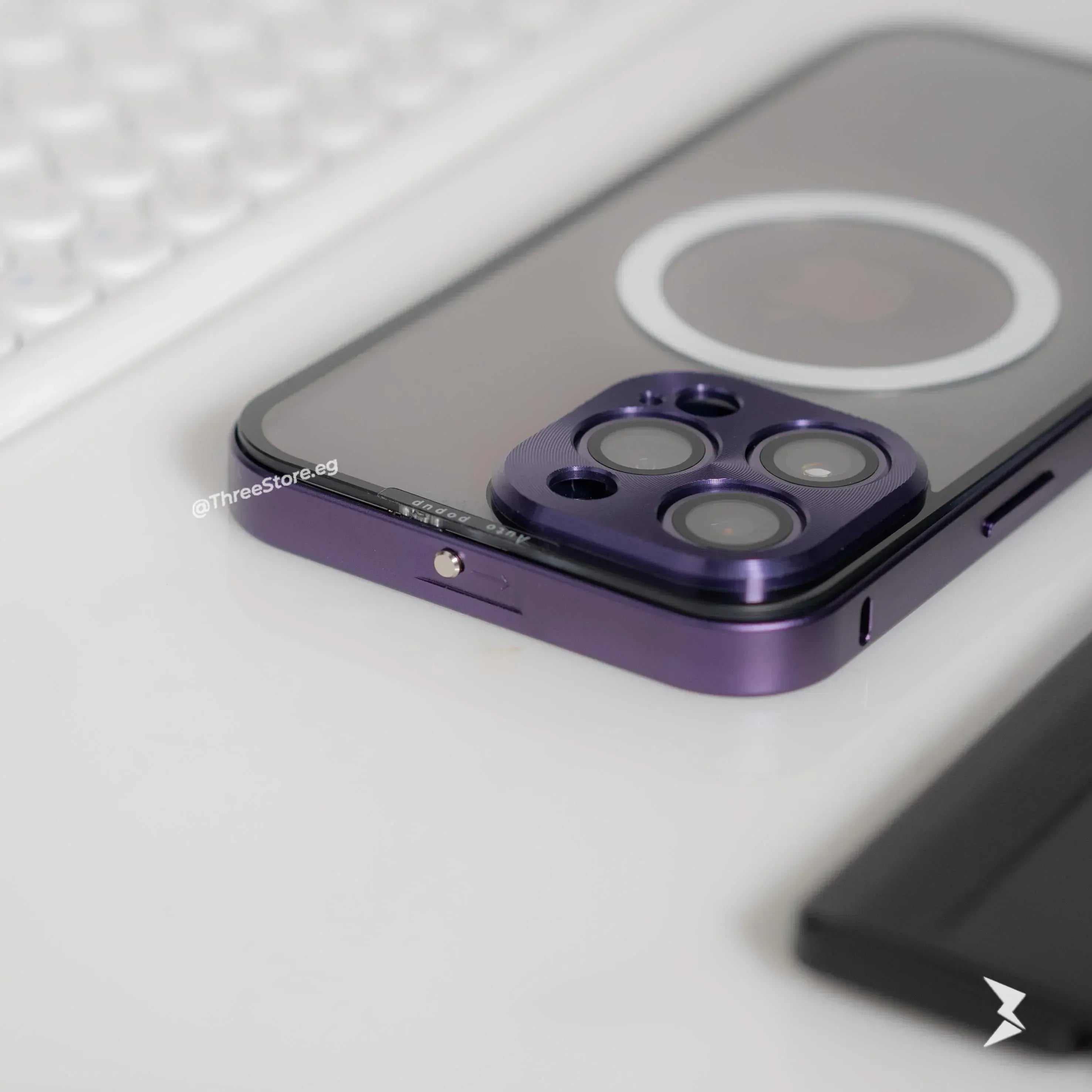 Metal Button Magsafe Case iPhone 12 Pro Max - Three