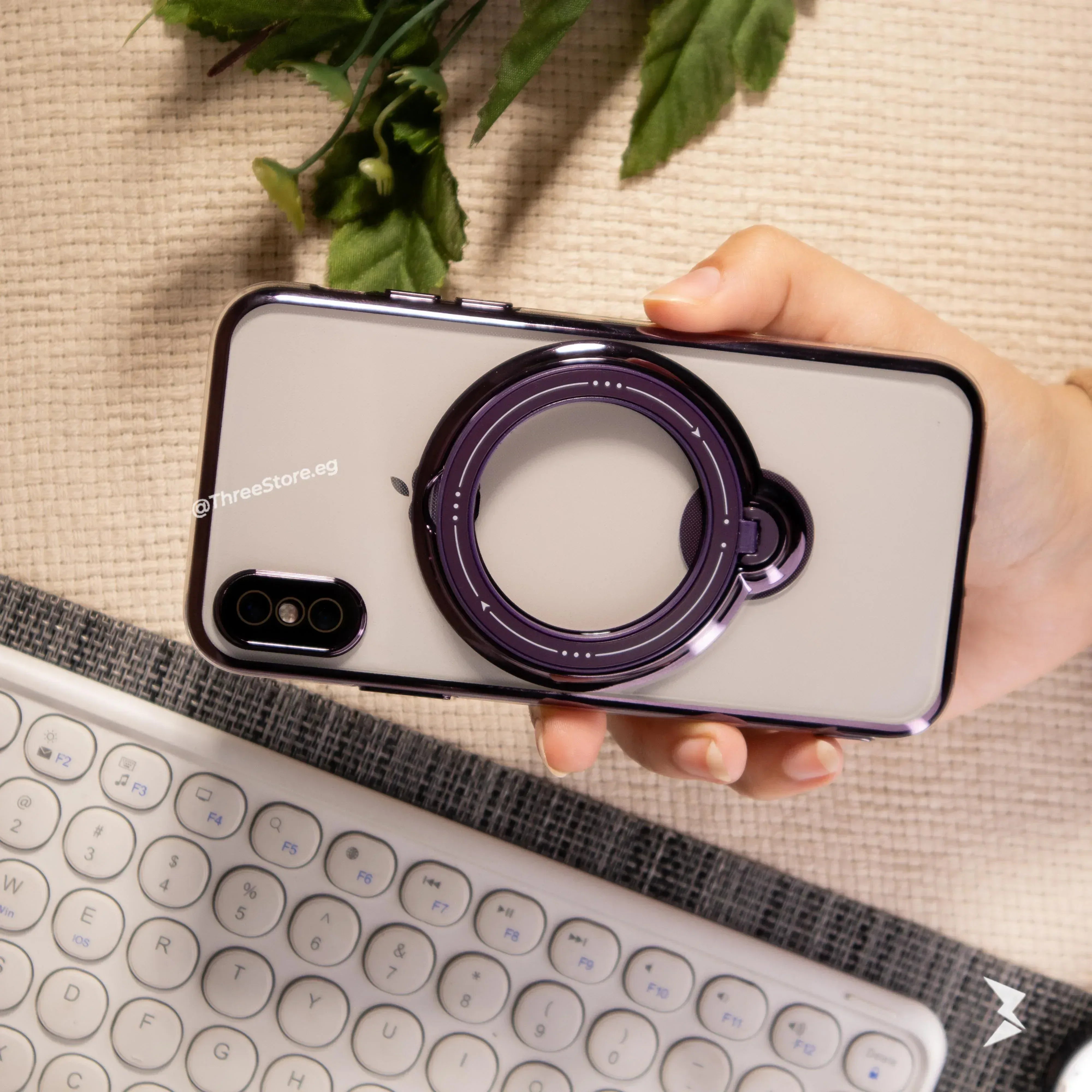 Stand Magsafe Transparent Case iPhone X - Three