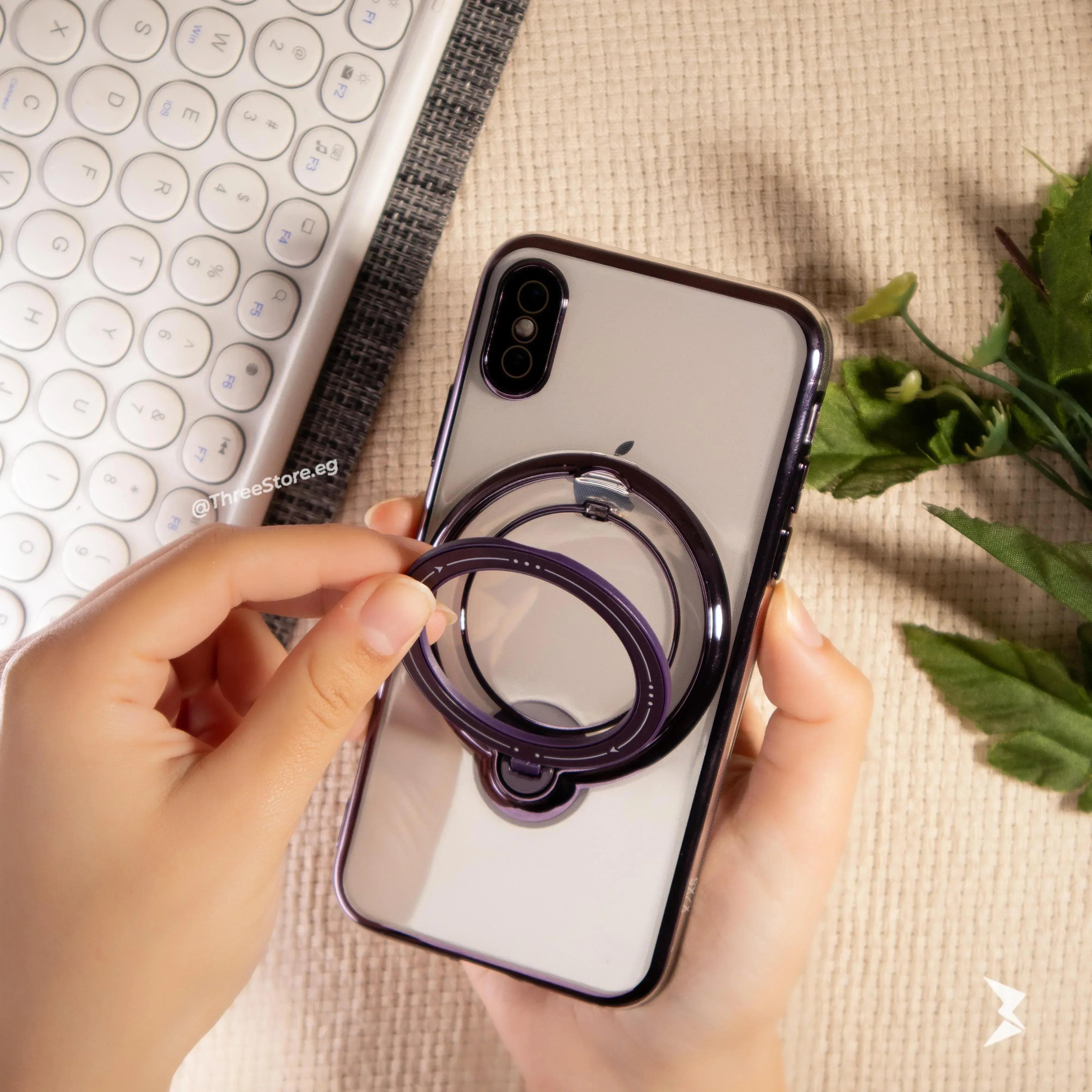 Stand Magsafe Transparent Case iPhone X - Three