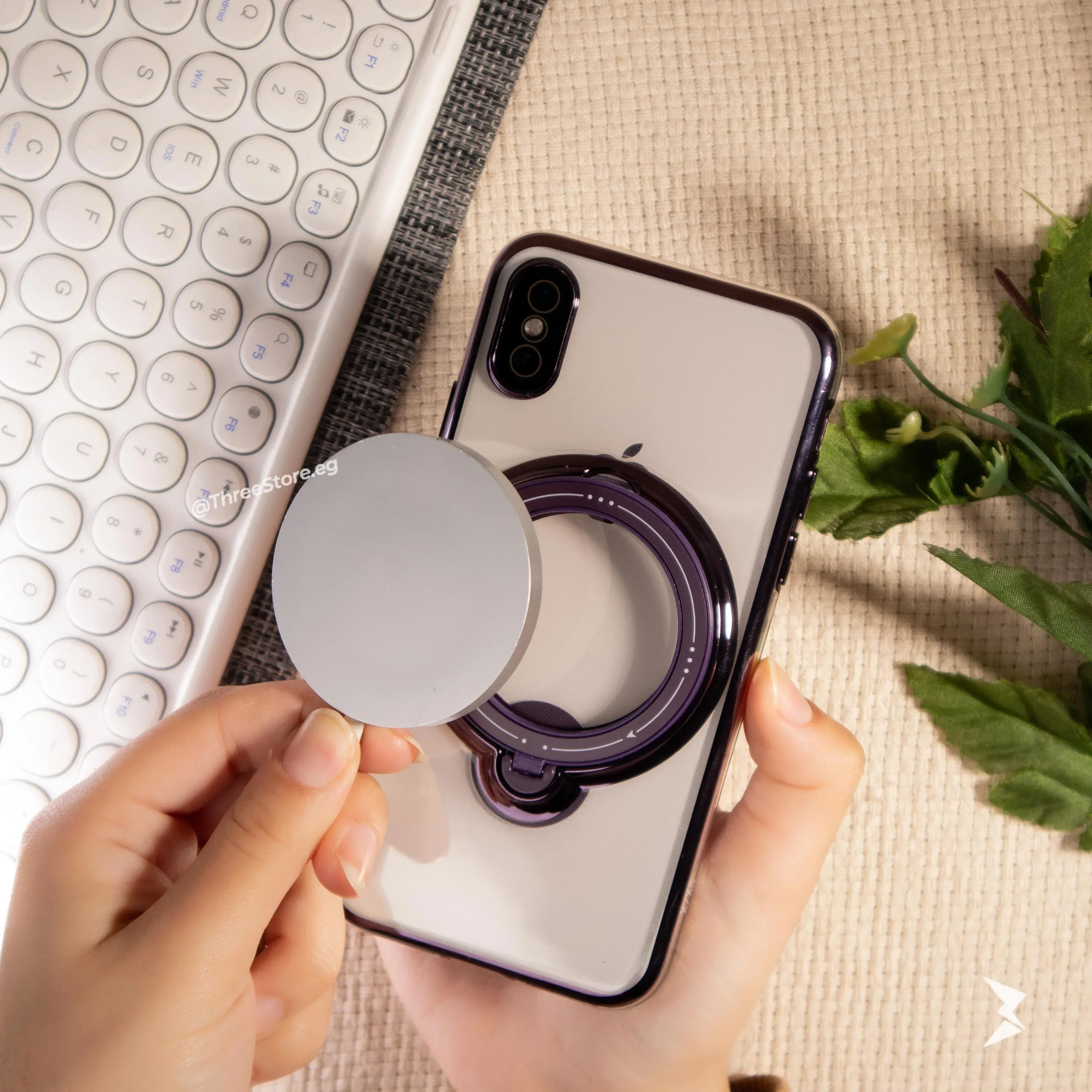 Stand Magsafe Transparent Case iPhone X - Three
