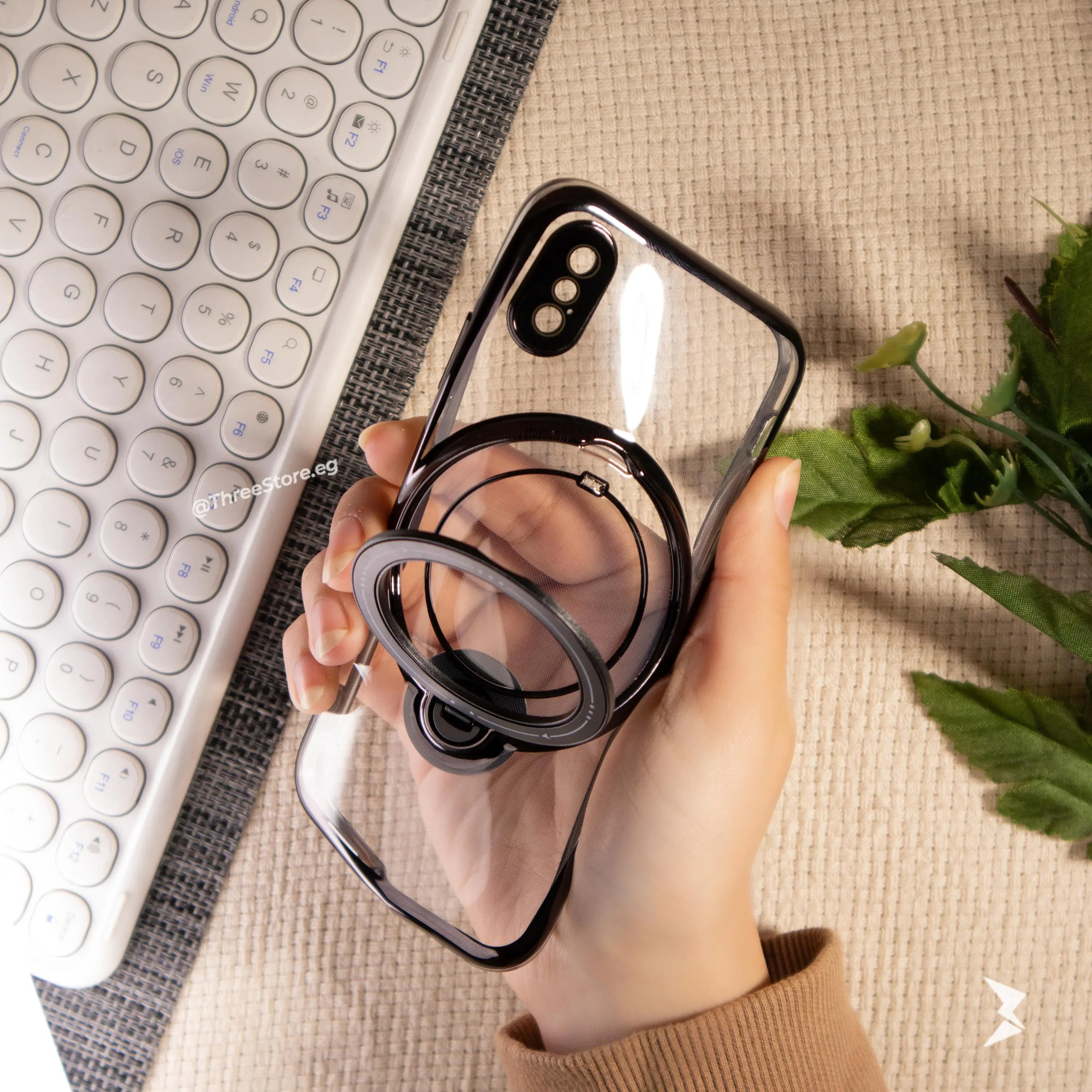 Stand Magsafe Transparent Case iPhone X - Three