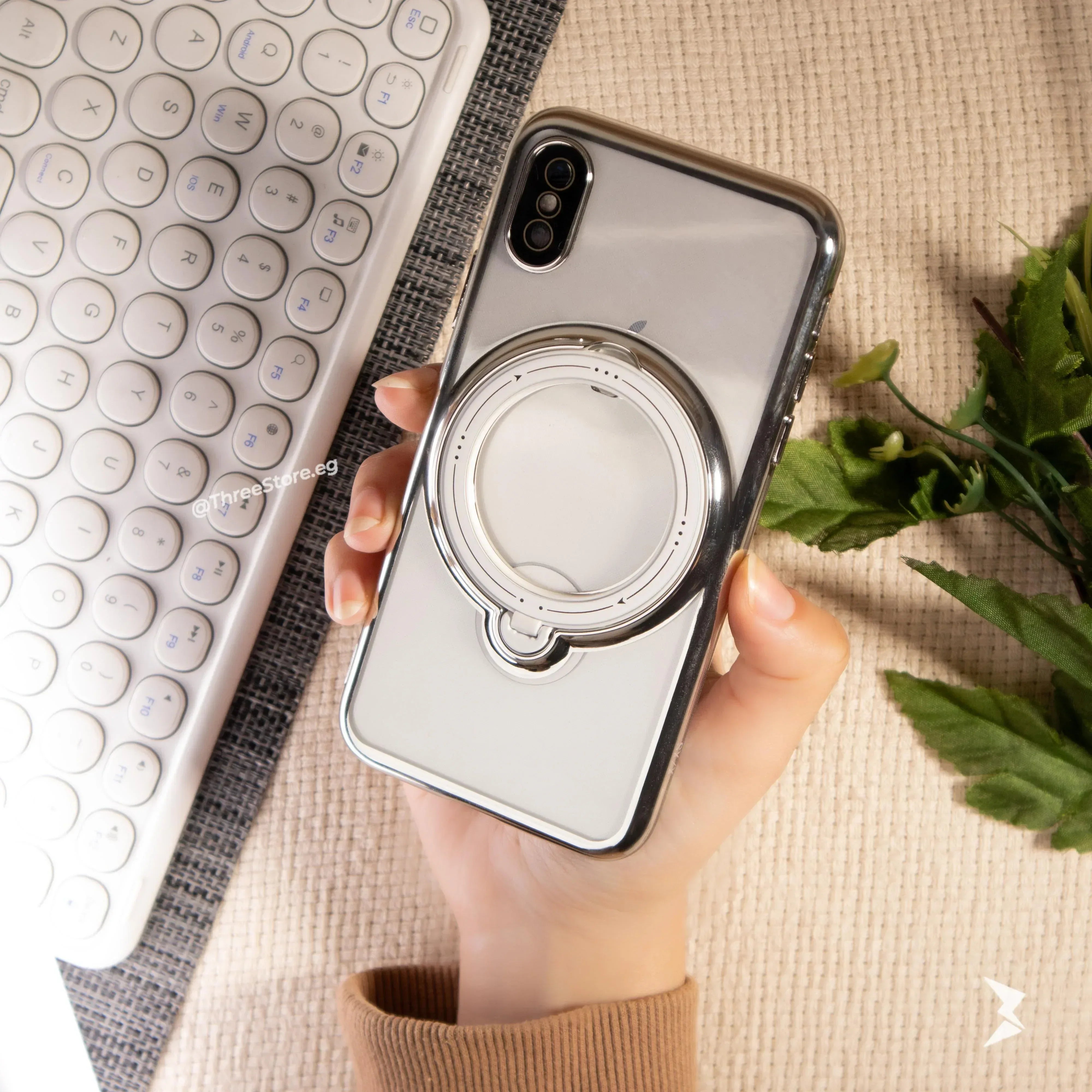 Stand Magsafe Transparent Case iPhone X - Three