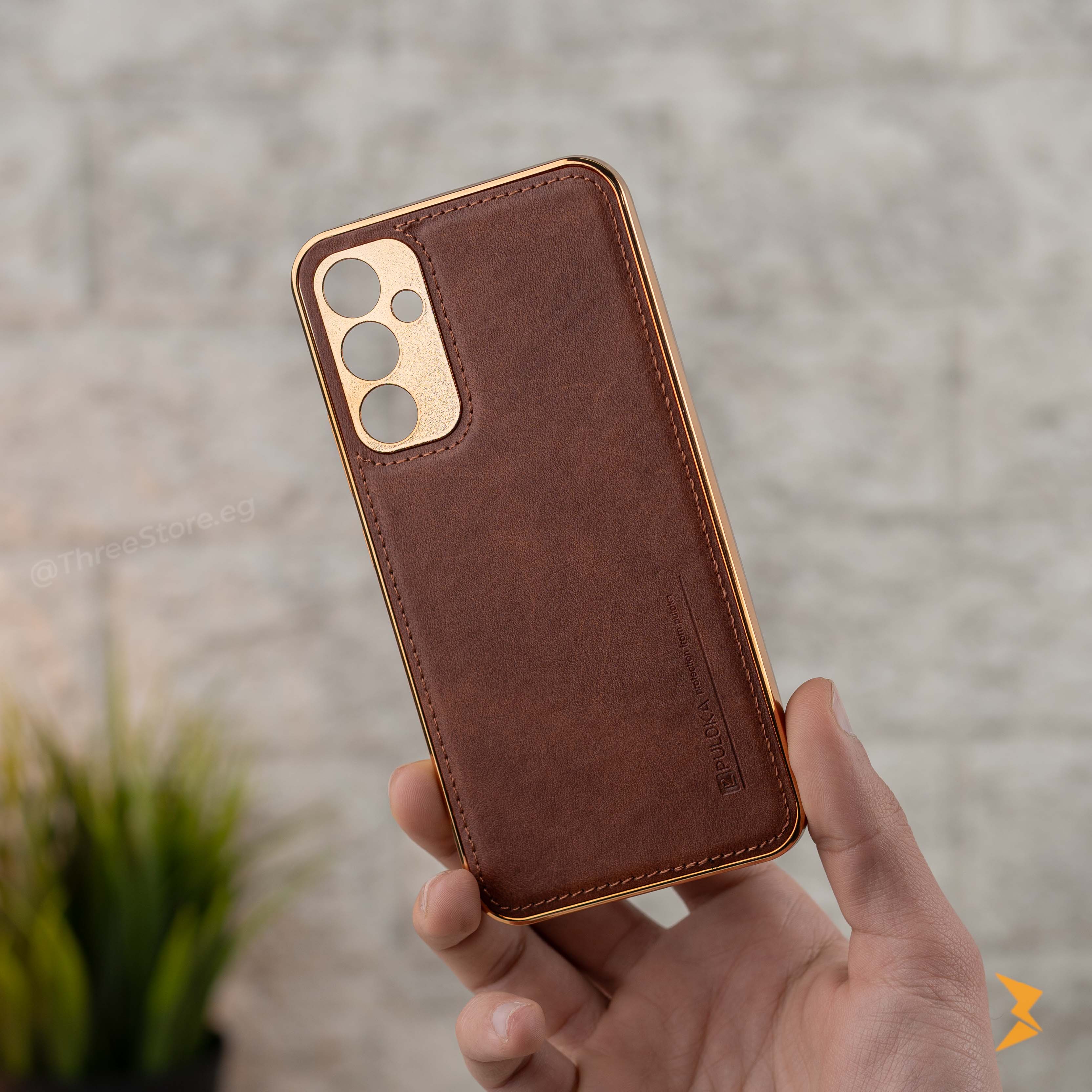Gold Frame Leather Case Samsung A34