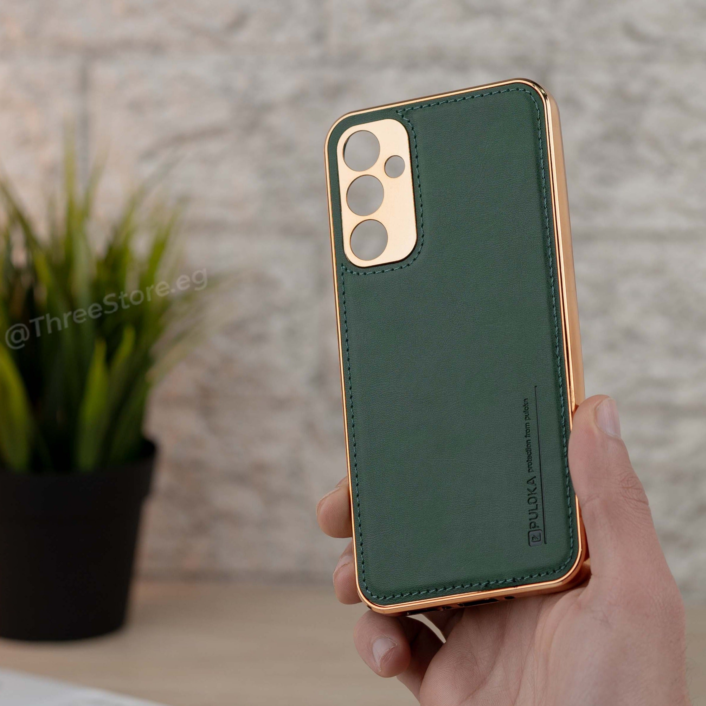 Gold Frame Leather Case Samsung A34